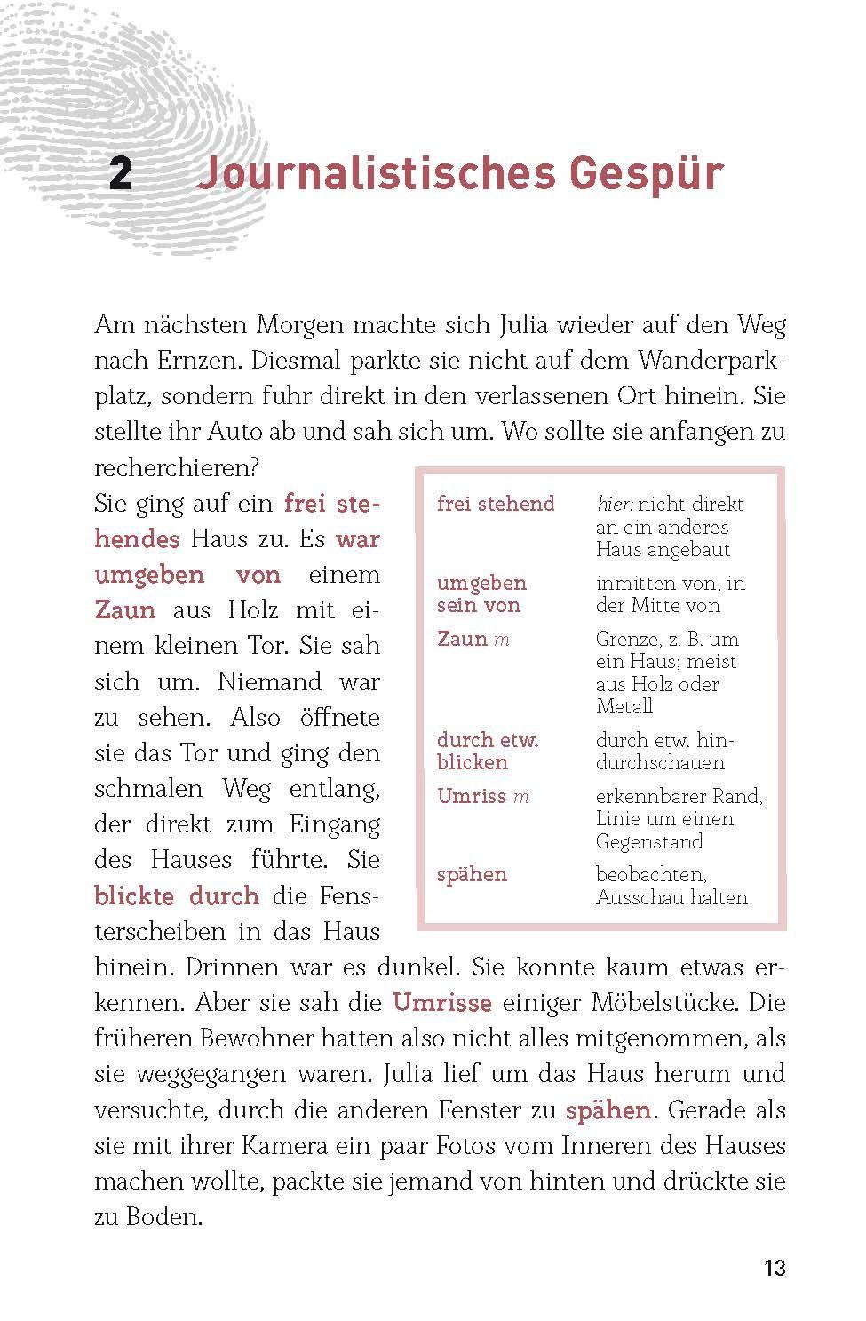 Beispielinhalt (Bild) Der Blutfleck