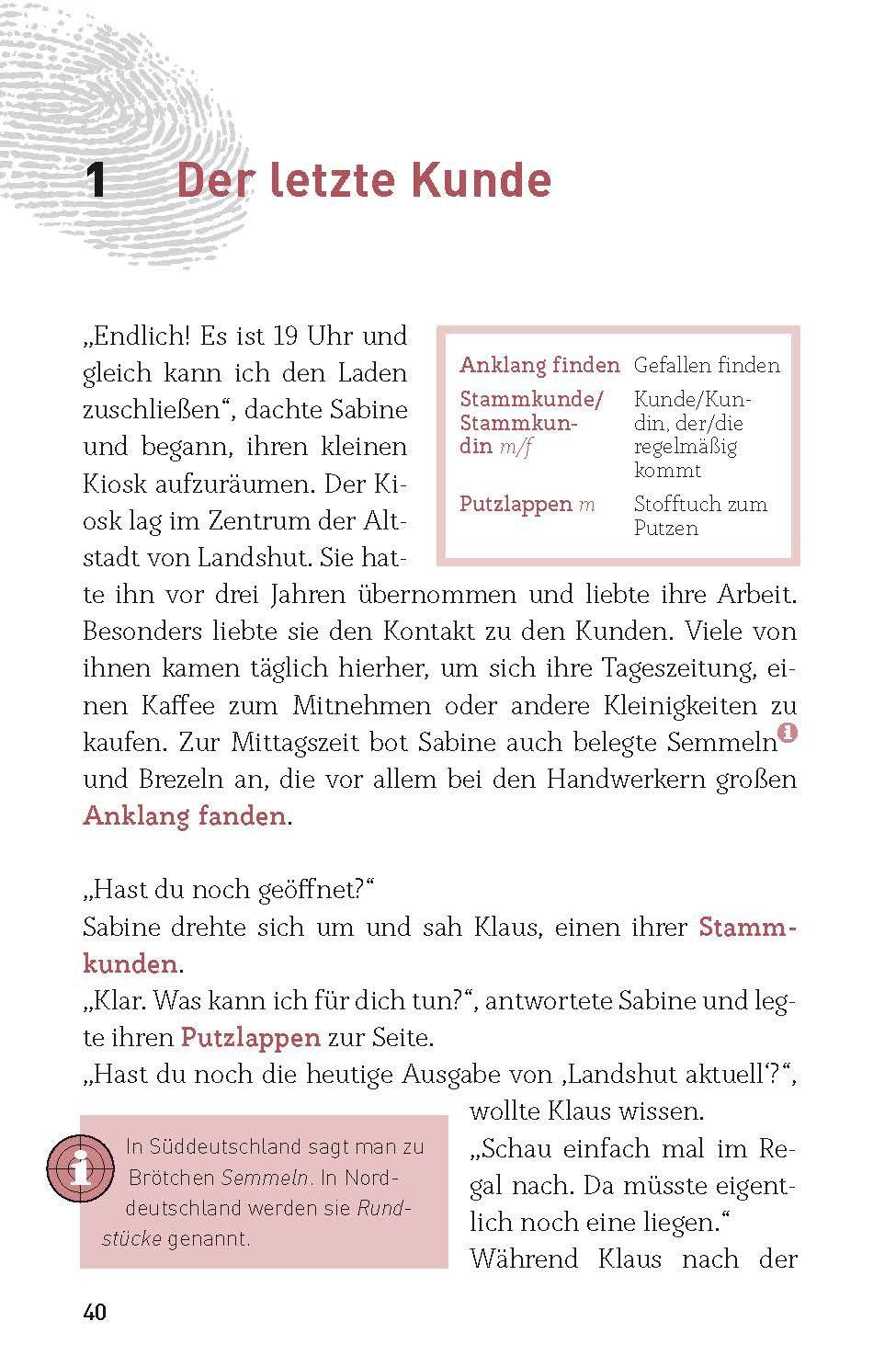 Beispielinhalt (Bild) Der Blutfleck