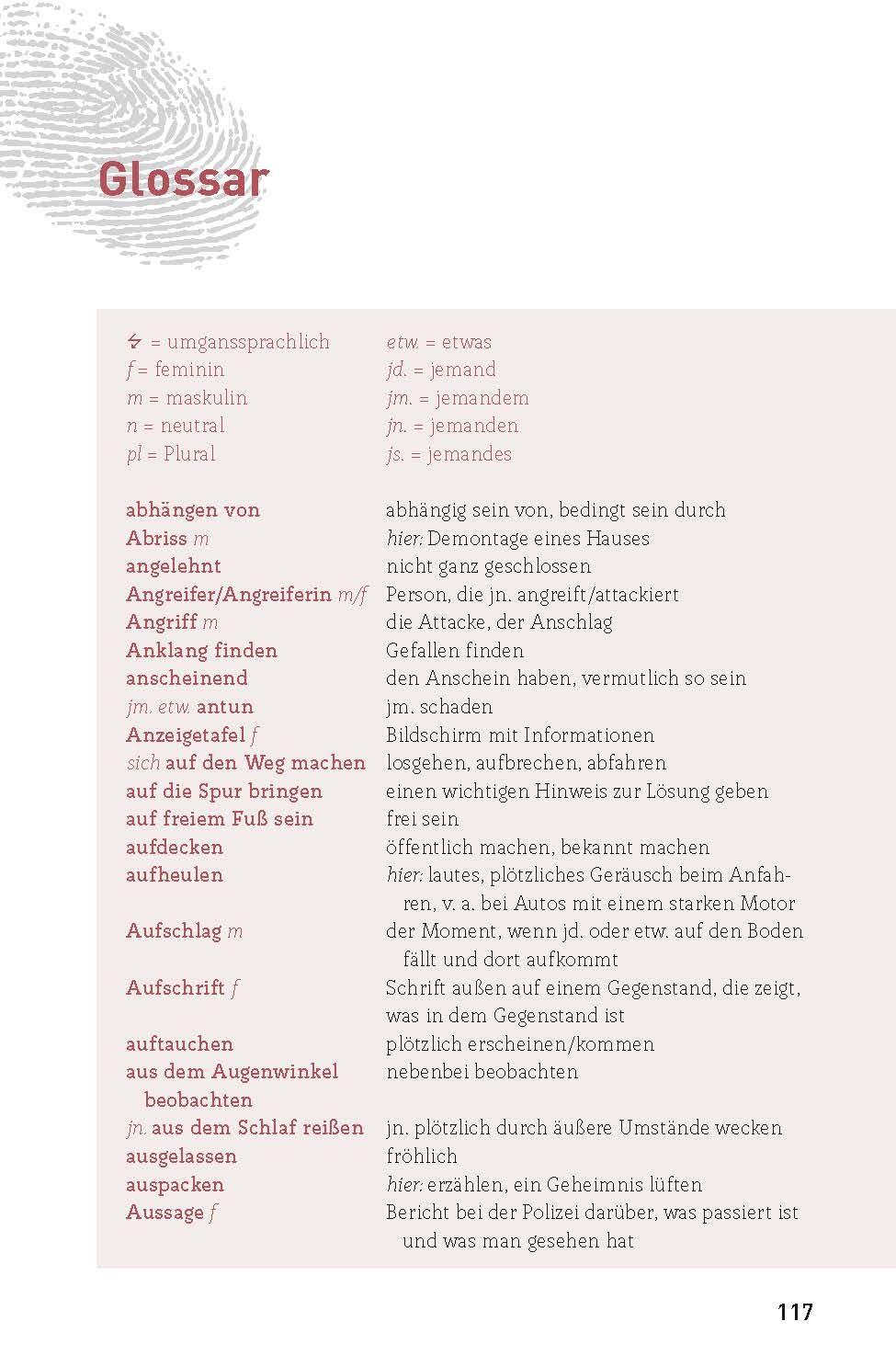 Beispielinhalt (Bild) Der Blutfleck