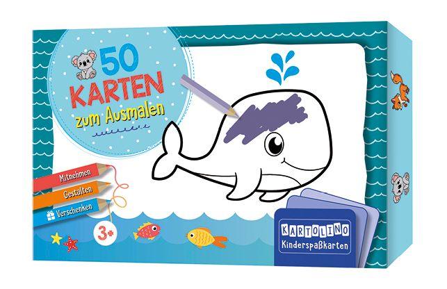 Vorderes Coverbild 50 Karten zum Ausmalen - Tiere