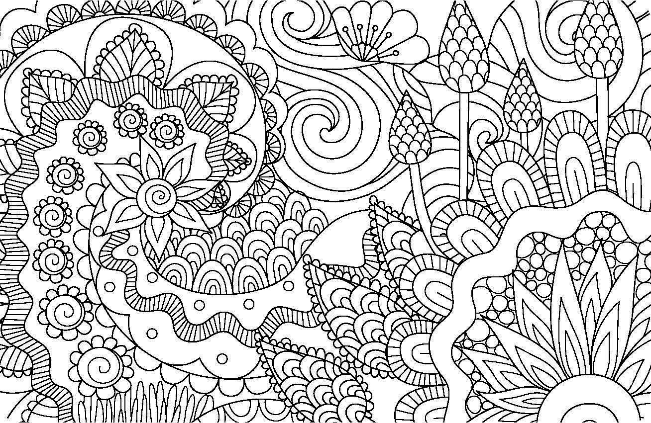 Beispielinhalt (Bild) 50 Karten zum Ausmalen - Kreative Muster