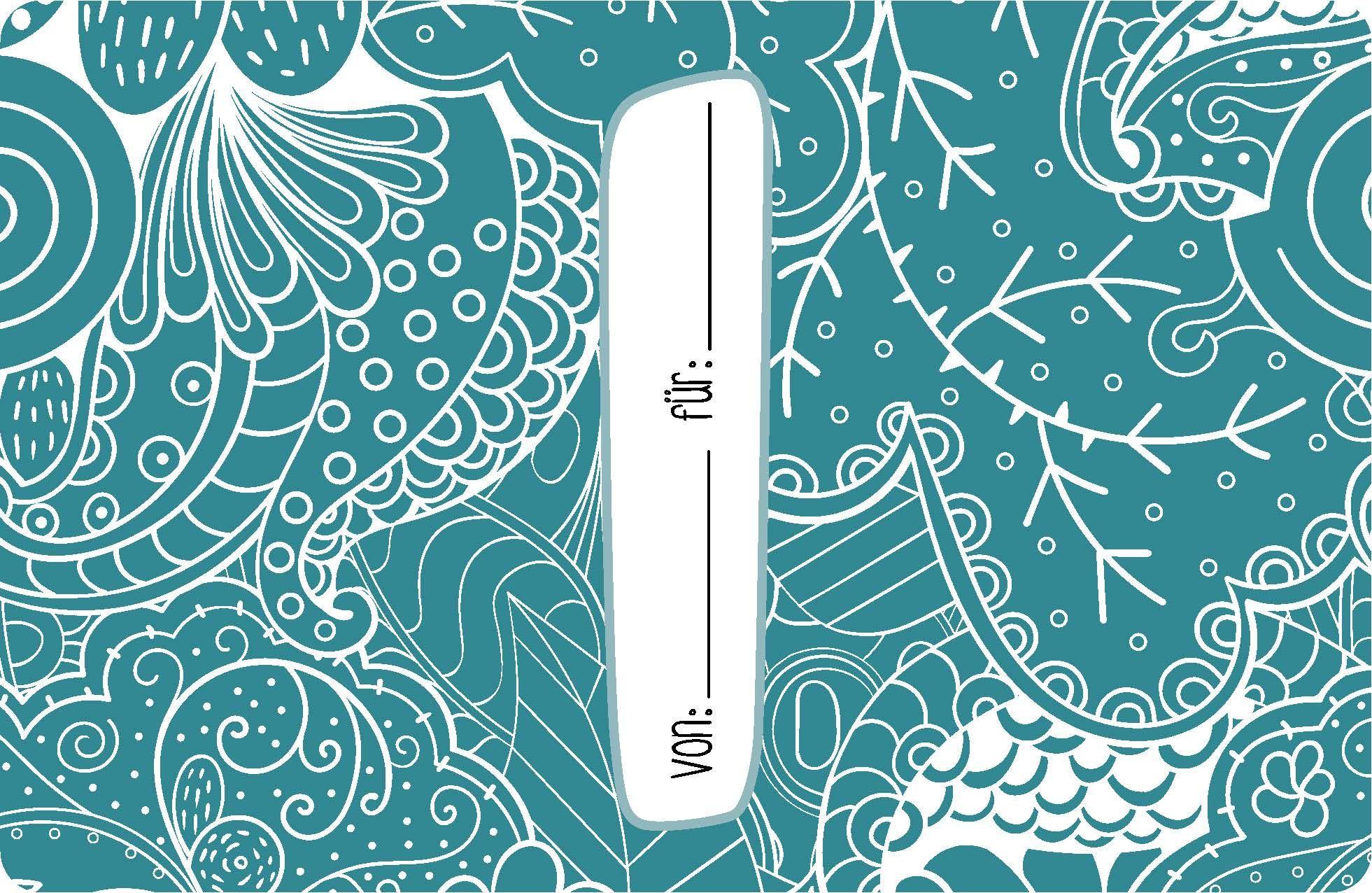 Beispielinhalt (Bild) 50 Karten zum Ausmalen - Kreative Muster