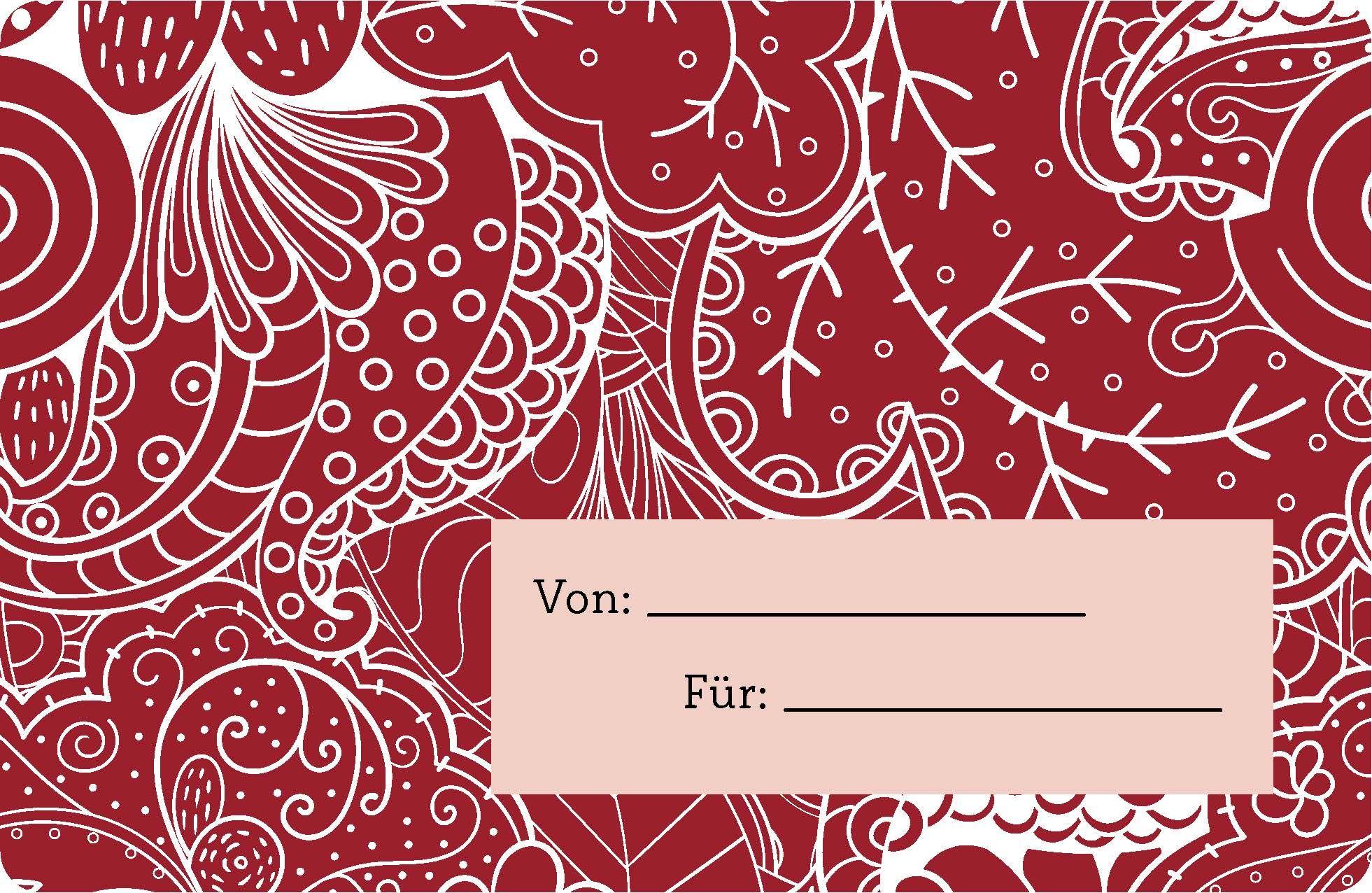 Beispielinhalt (Bild) 50 Karten zum Ausmalen - Kreative Muster