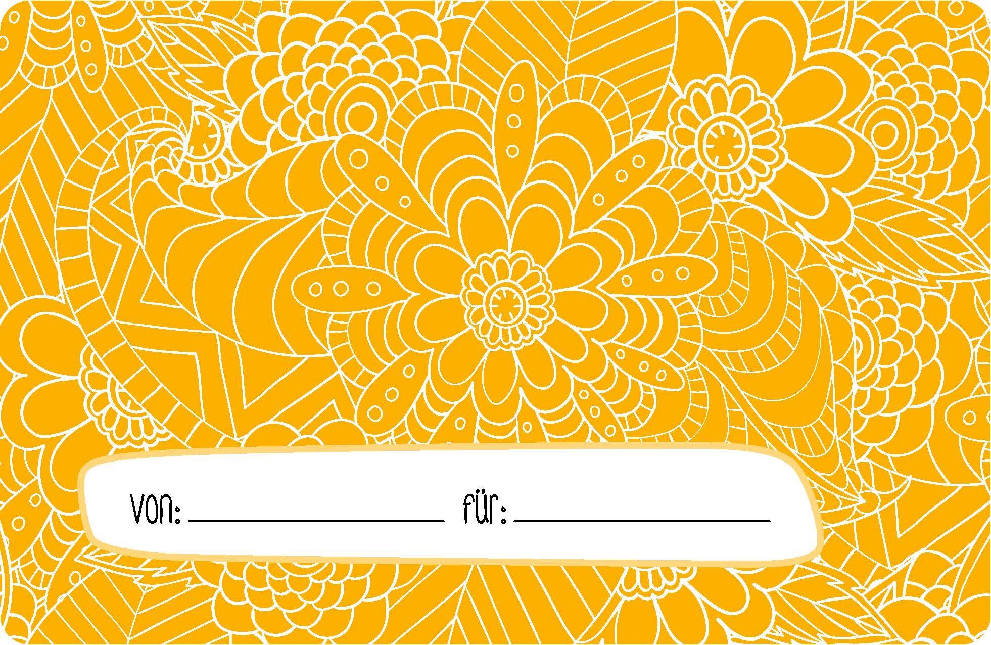 Beispielinhalt (Bild) 50 Karten zum Ausmalen - Kreative Muster