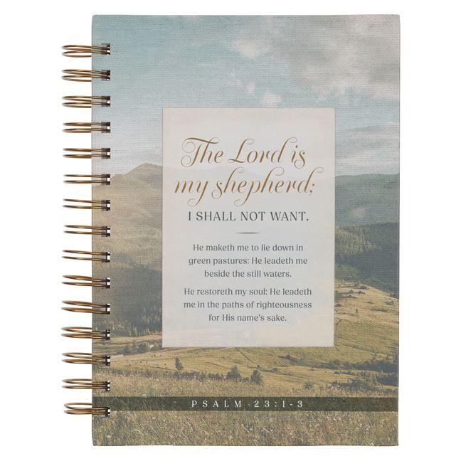 Vorderes Coverbild Journal Spiral-Bound Field Scene Ps. 23: 1-3