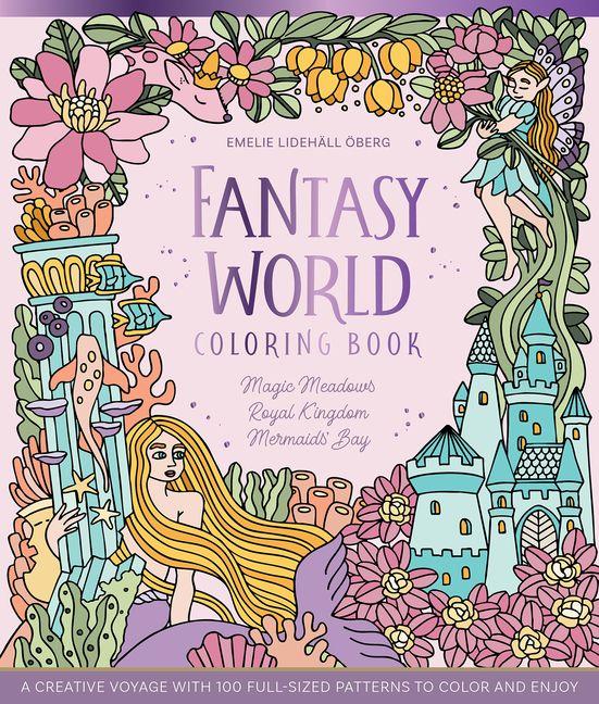 Vorderes Coverbild Fantasy World Coloring Book Magic Meadows - Royal Kingdom - Mermaids' Bay