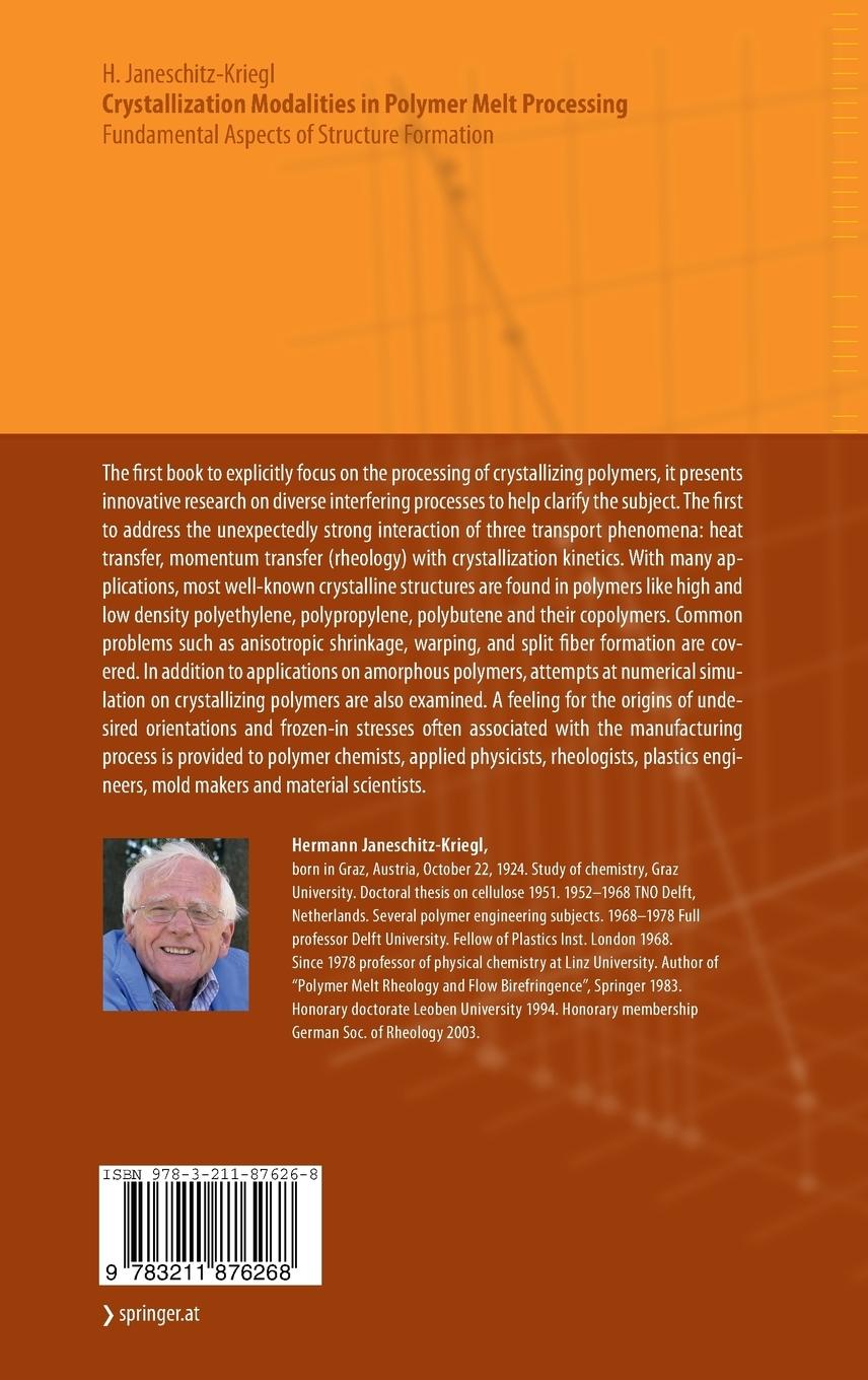 Rückseitencover Crystallization Modalities in Polymer Melt Processing