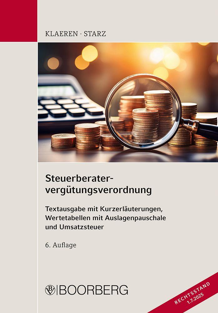 Vorderes Coverbild Steuerberatervergütungsverordnung