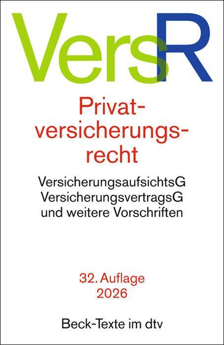 Vorderes Coverbild Privatversicherungsrecht. VersR