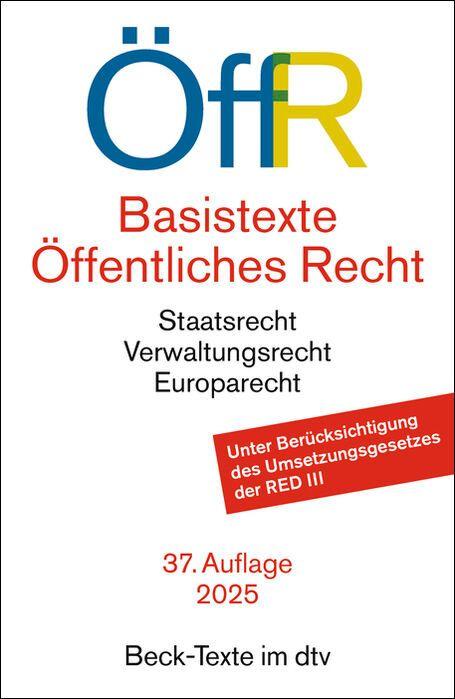 Vorderes Coverbild Basistexte Öffentliches Recht. ÖffR