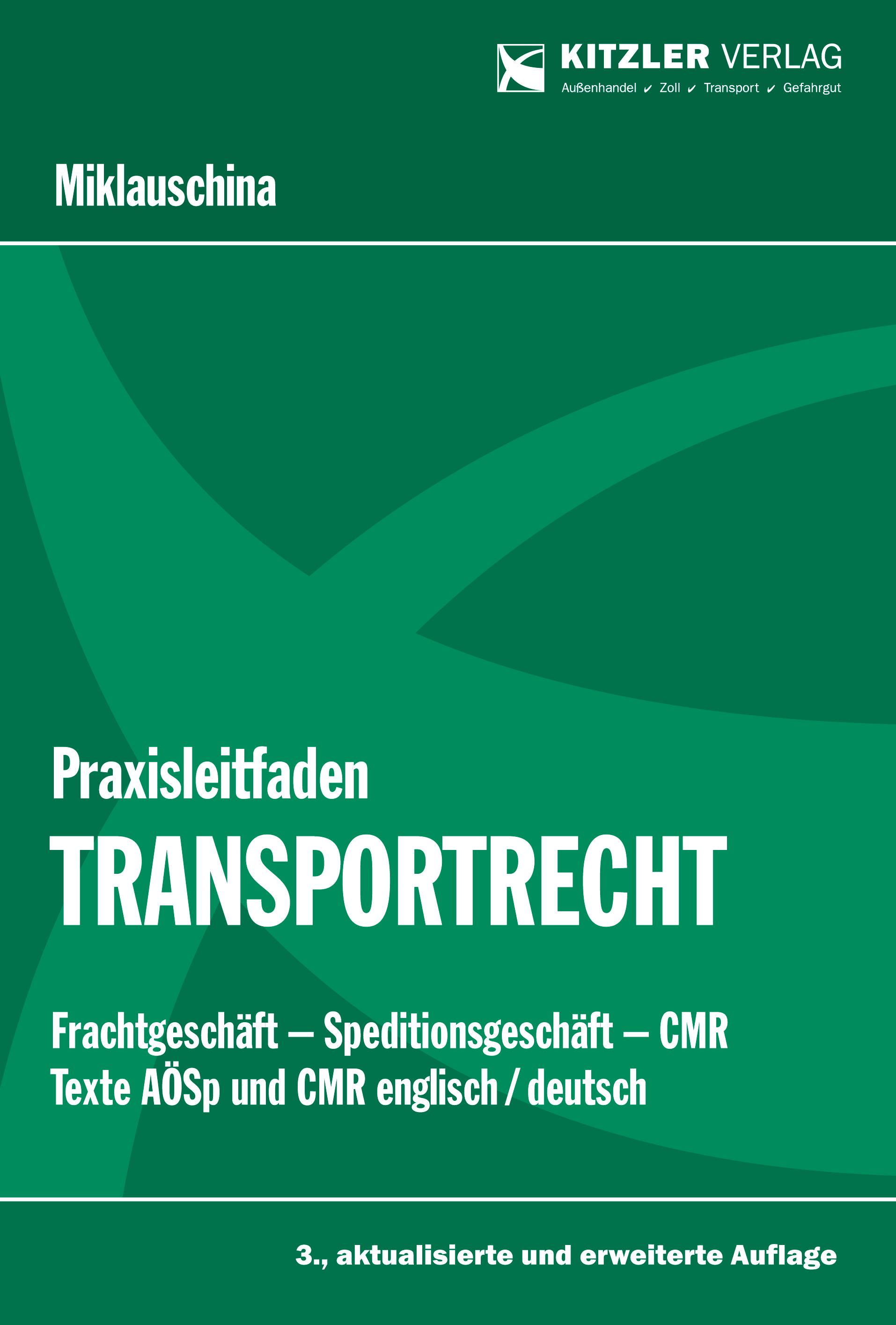 Vorderes Coverbild Praxisleitfaden Transportrecht