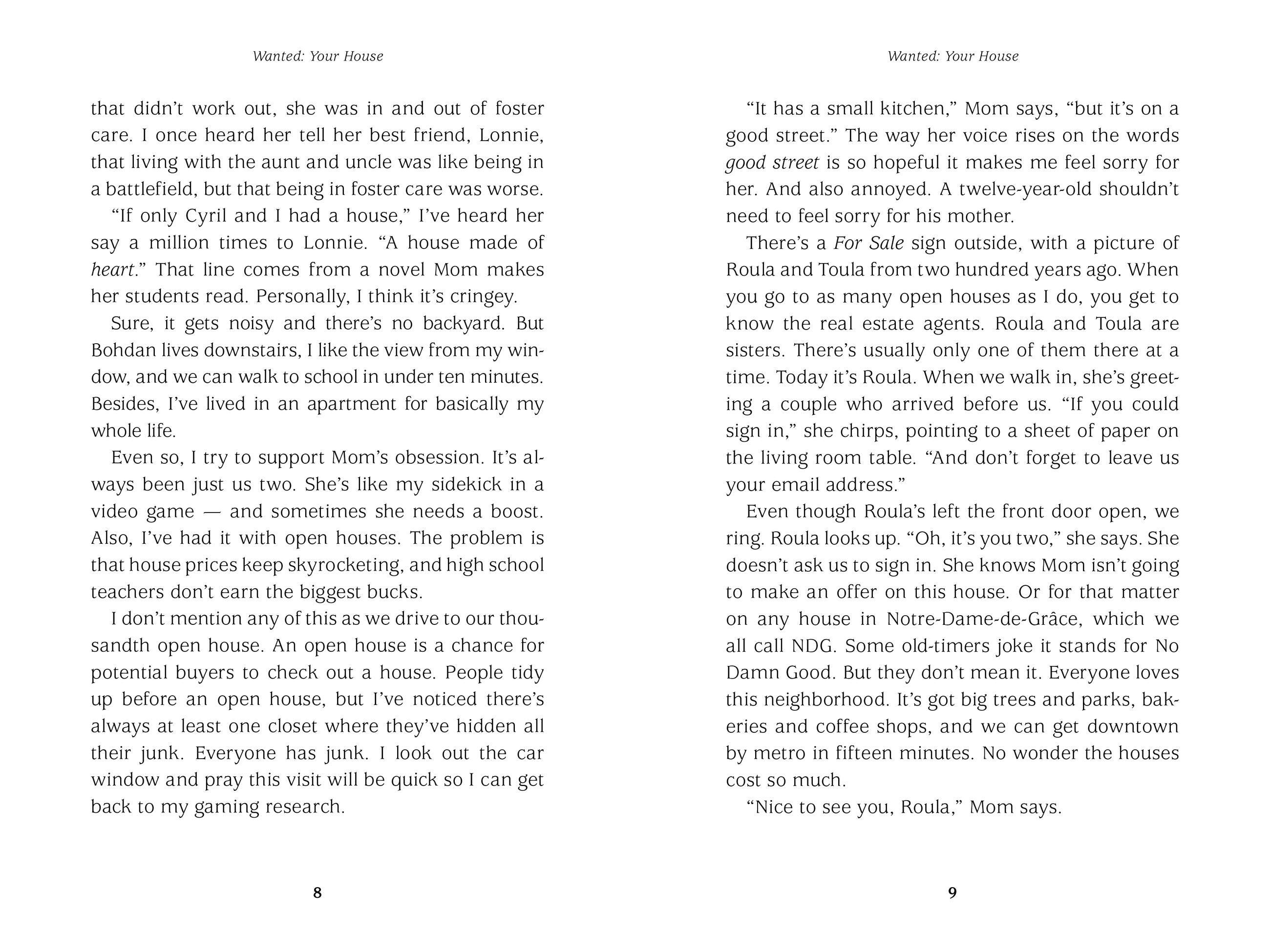 Beispielinhalt (Bild) Wanted: Your House