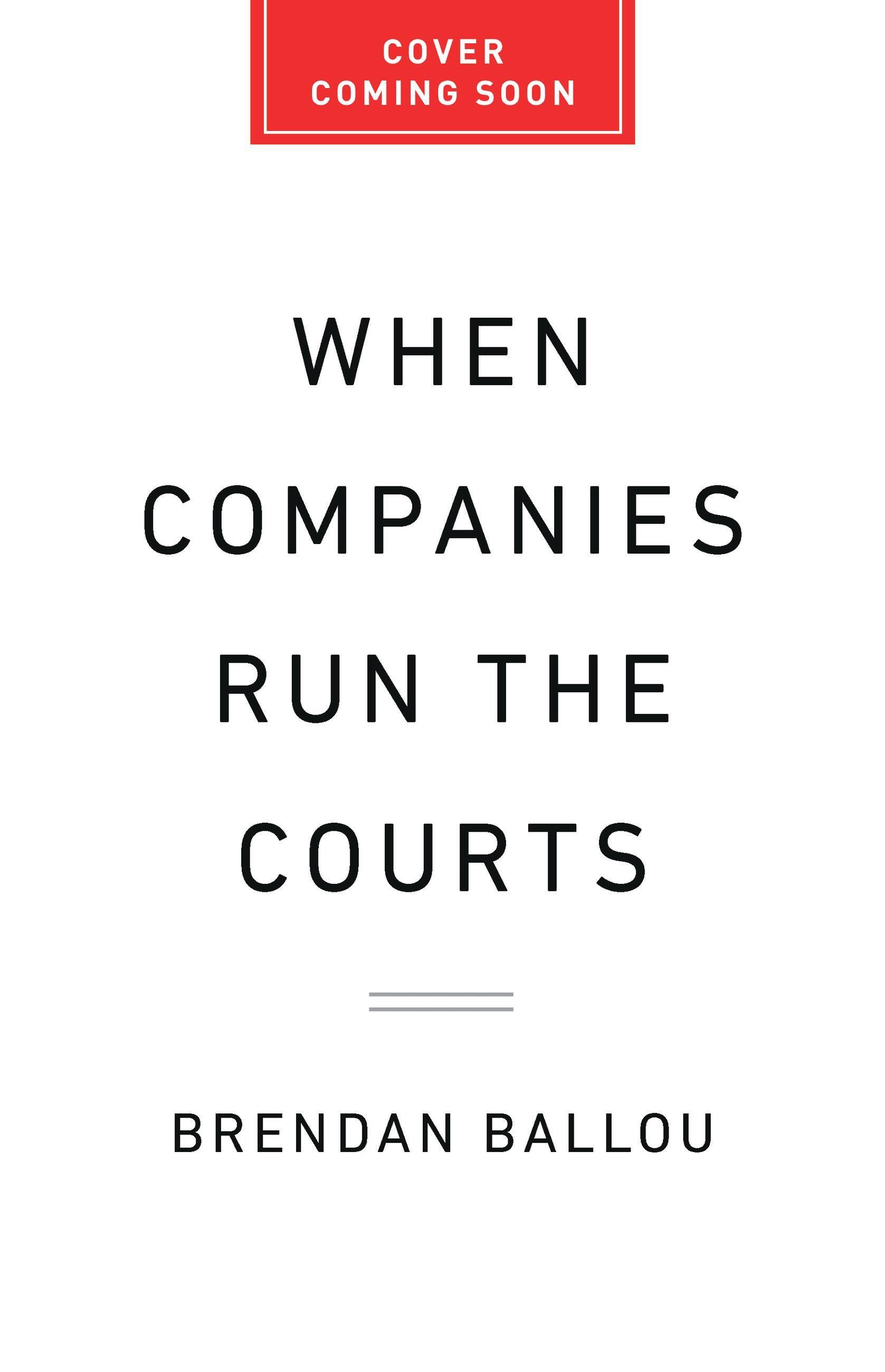 Vorderes Coverbild When Companies Run the Courts