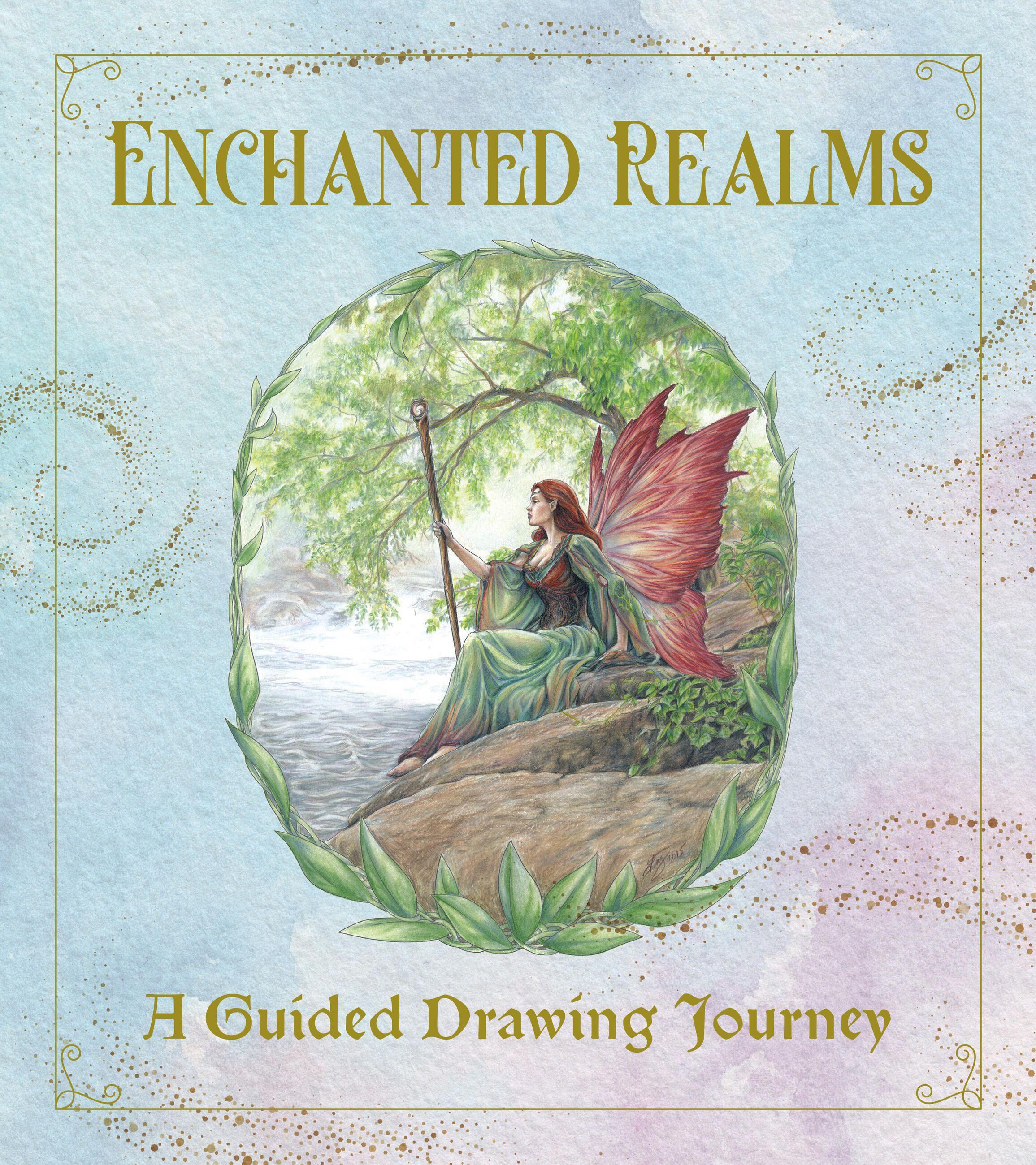 Vorderes Coverbild Enchanted Realms - A Guided Drawing Journey