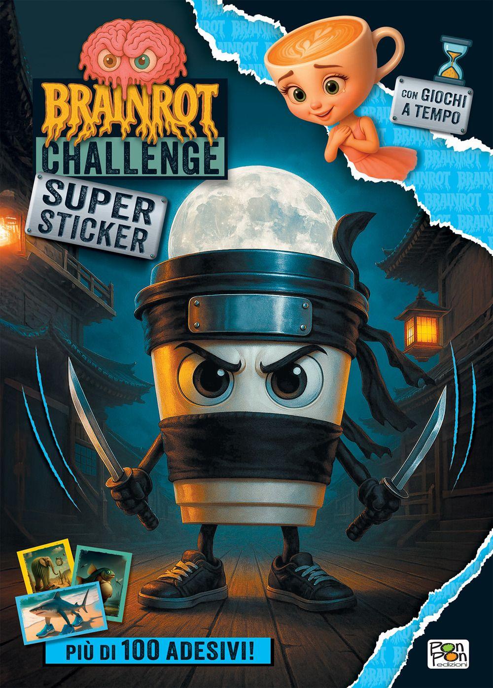 Vorderes Coverbild Brainrot challenge. Super sticker