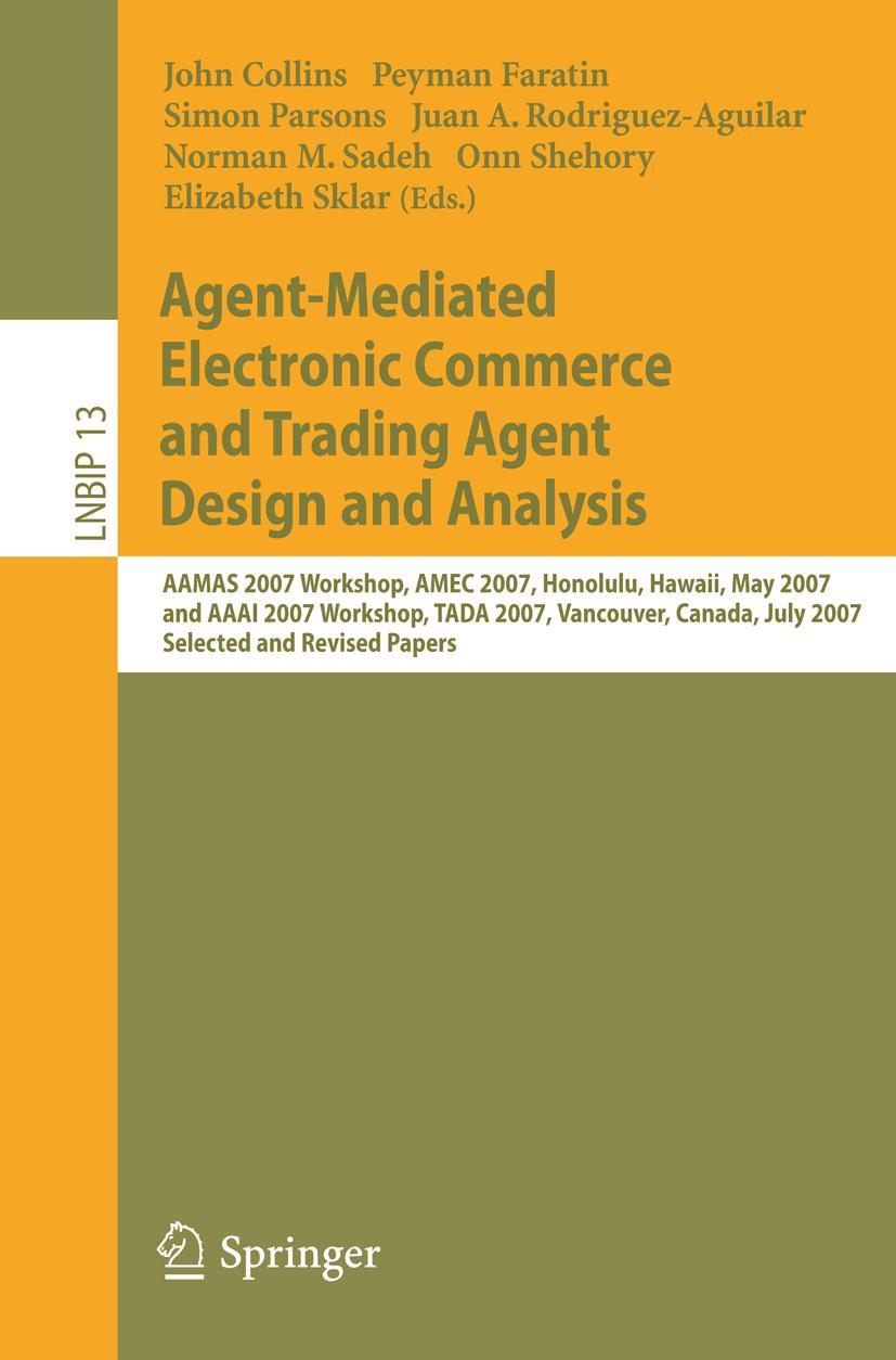 Vorderes Coverbild Agent-Mediated Electronic Commerce and Trading Agent Design and Analysis