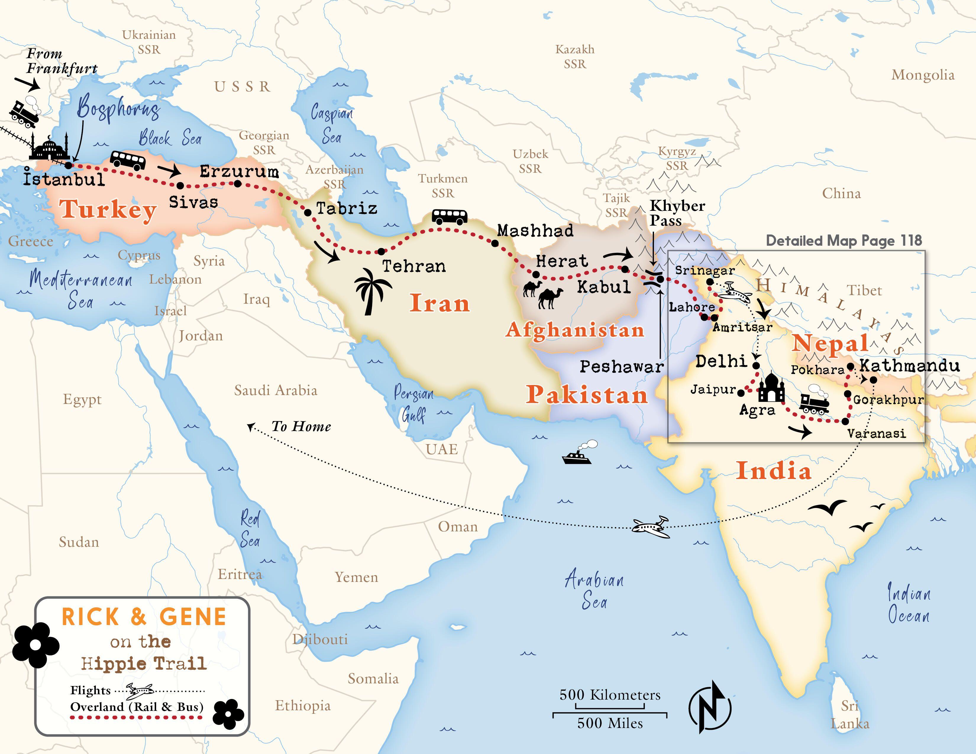 Beispielinhalt (Bild) On the Hippie Trail