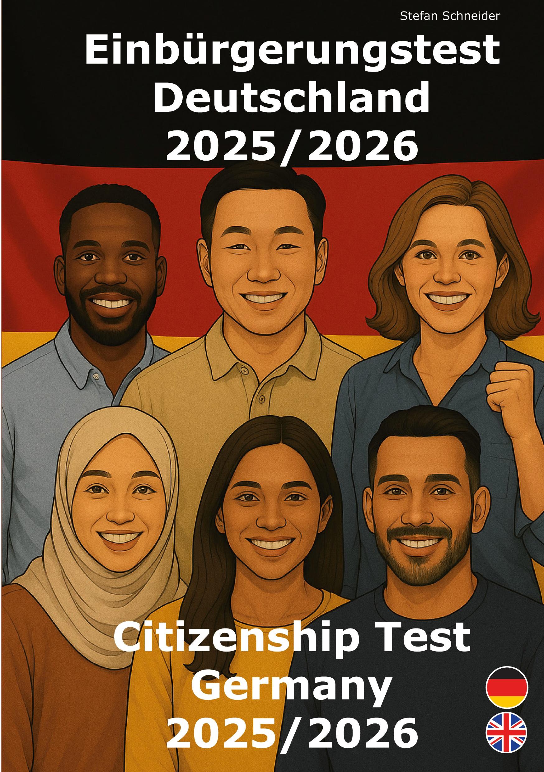 Vorderes Coverbild Einbürgerungstest Deutschland 2025/2026