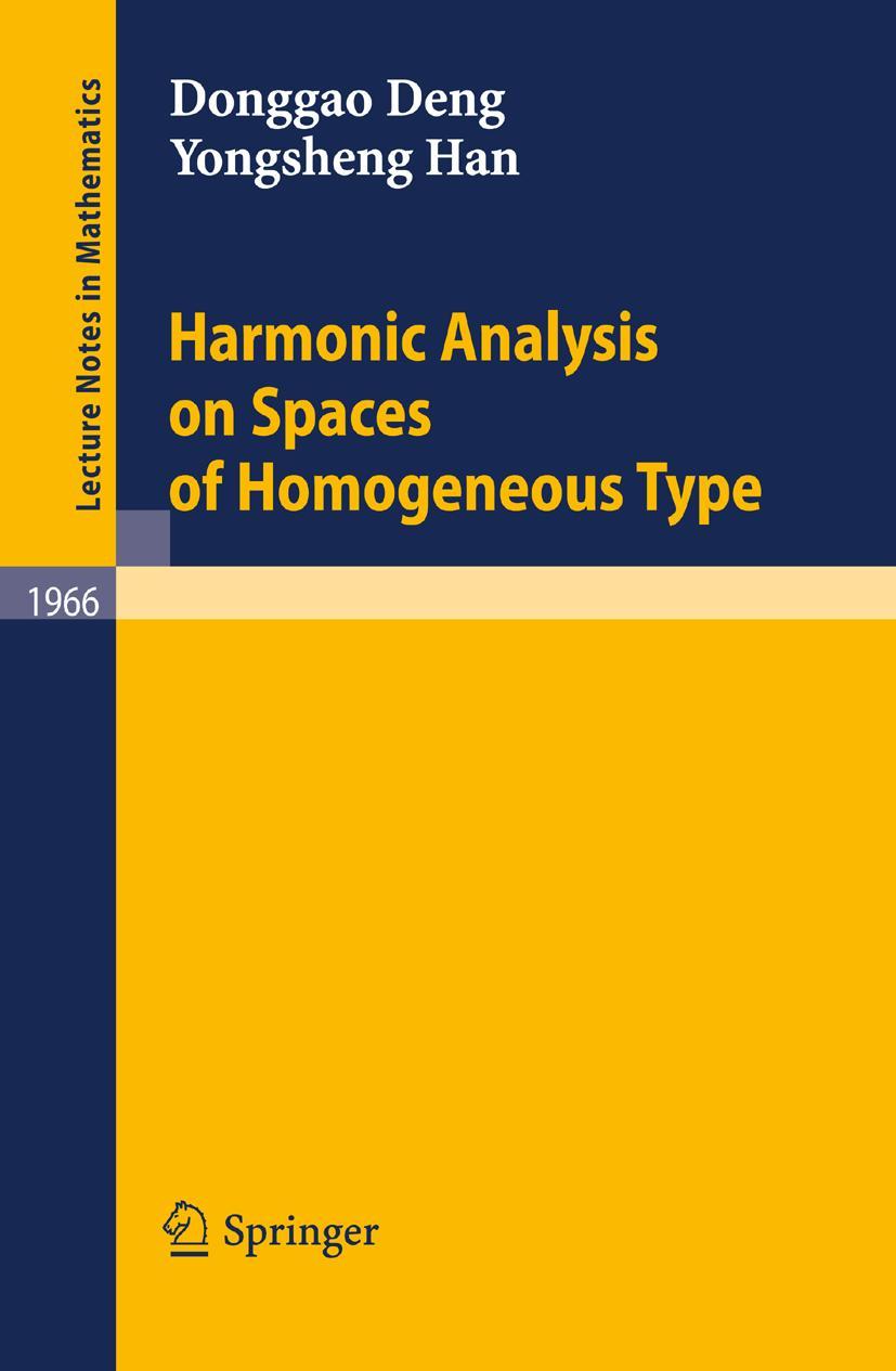 Vorderes Coverbild Harmonic Analysis on Spaces of Homogeneous Type