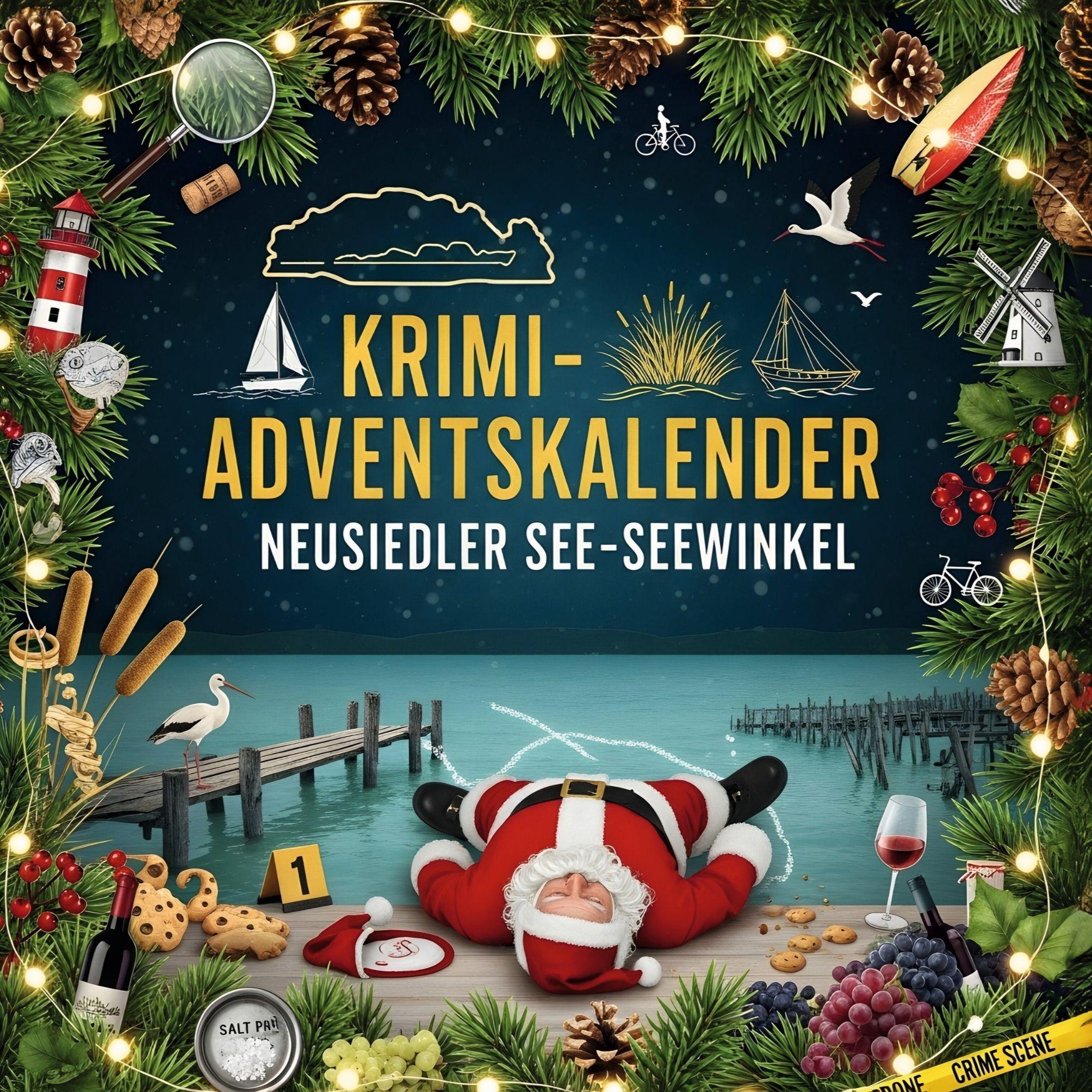 Vorderes Coverbild Der Krimi-Adventskalender Neusiedler See-Seewinkel