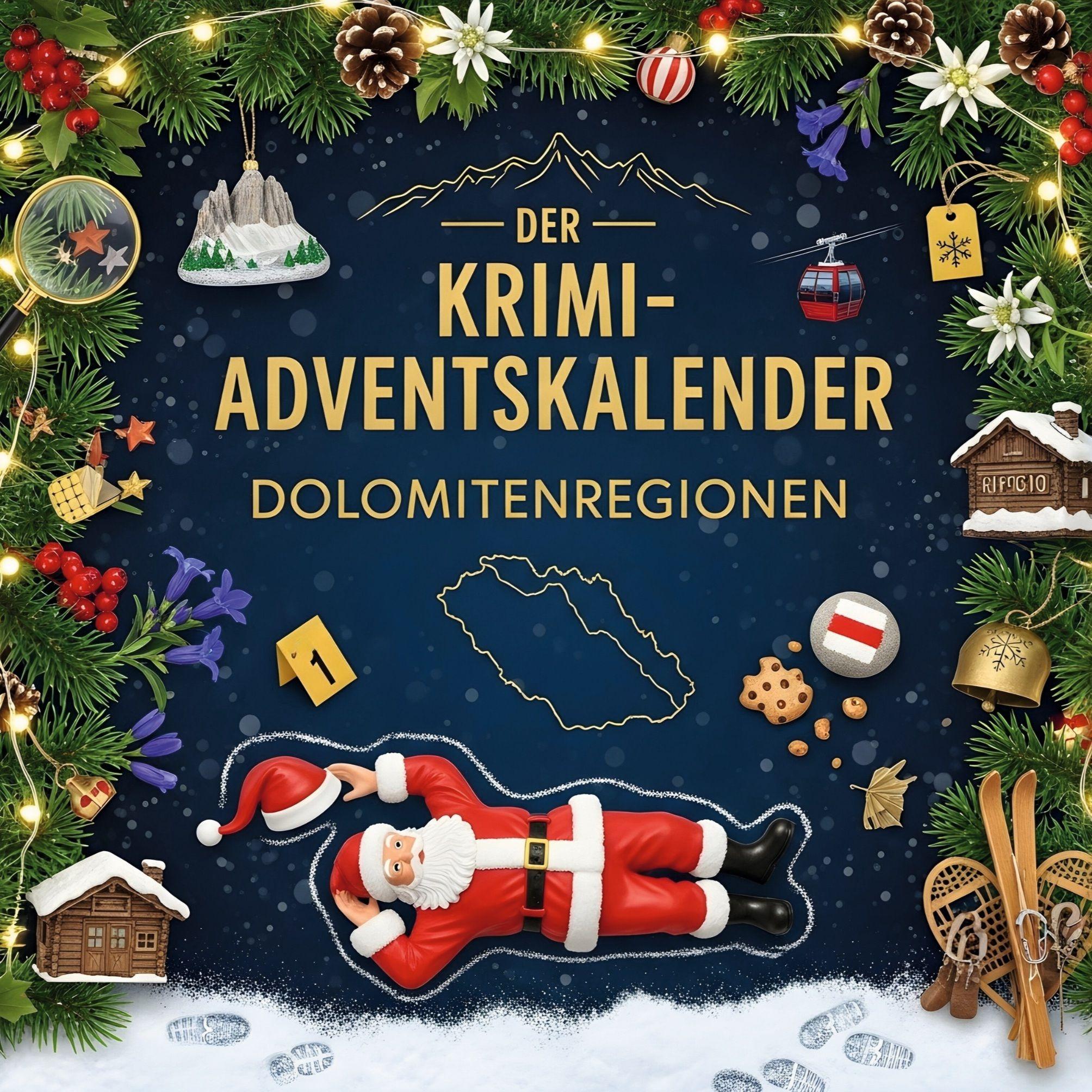 Vorderes Coverbild Der Krimi-Adventskalender Dolomitenregionen