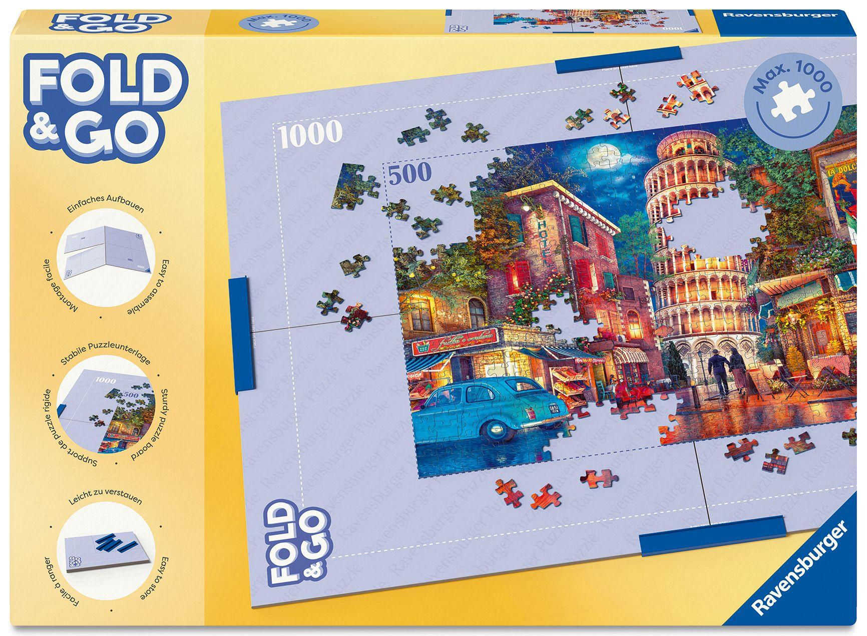 Vorderes Coverbild Ravensburger - Zubehör für Kinder- und Erwachsenenpuzzles 17971 - Faltbare Puzzleschale aus Pappe - Befestigungsklammern - Für Puzzles bis 1000 Teile - Zusammenbauen, Zusammenbauen, Aufbewahren