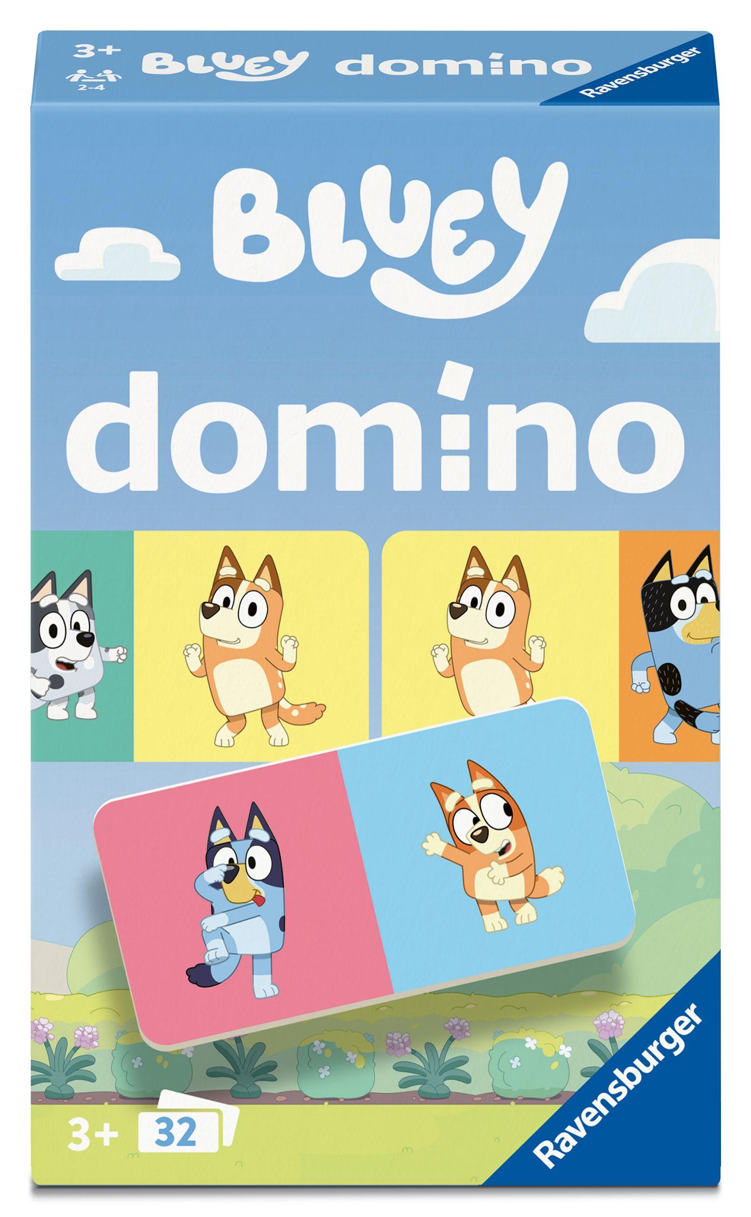 Vorderes Coverbild Bluey Domino - Reisespiel ab 3 Jahre