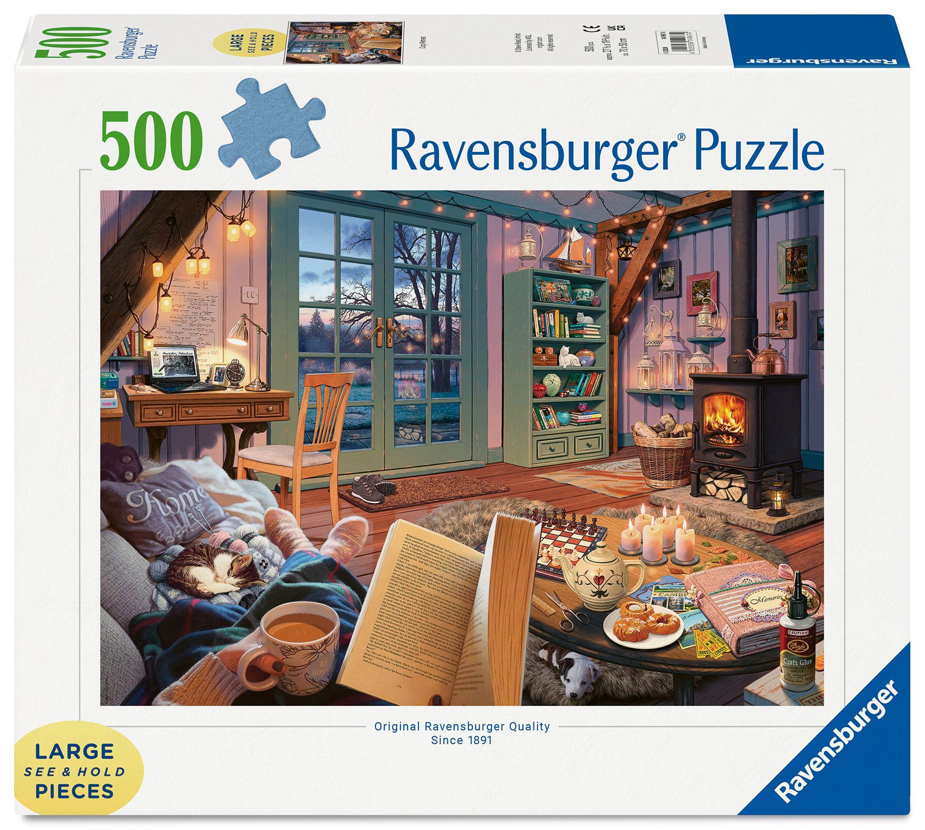 Vorderes Coverbild Erwachsenenpuzzle 500 Large Pieces - Gemütliche Leseecke