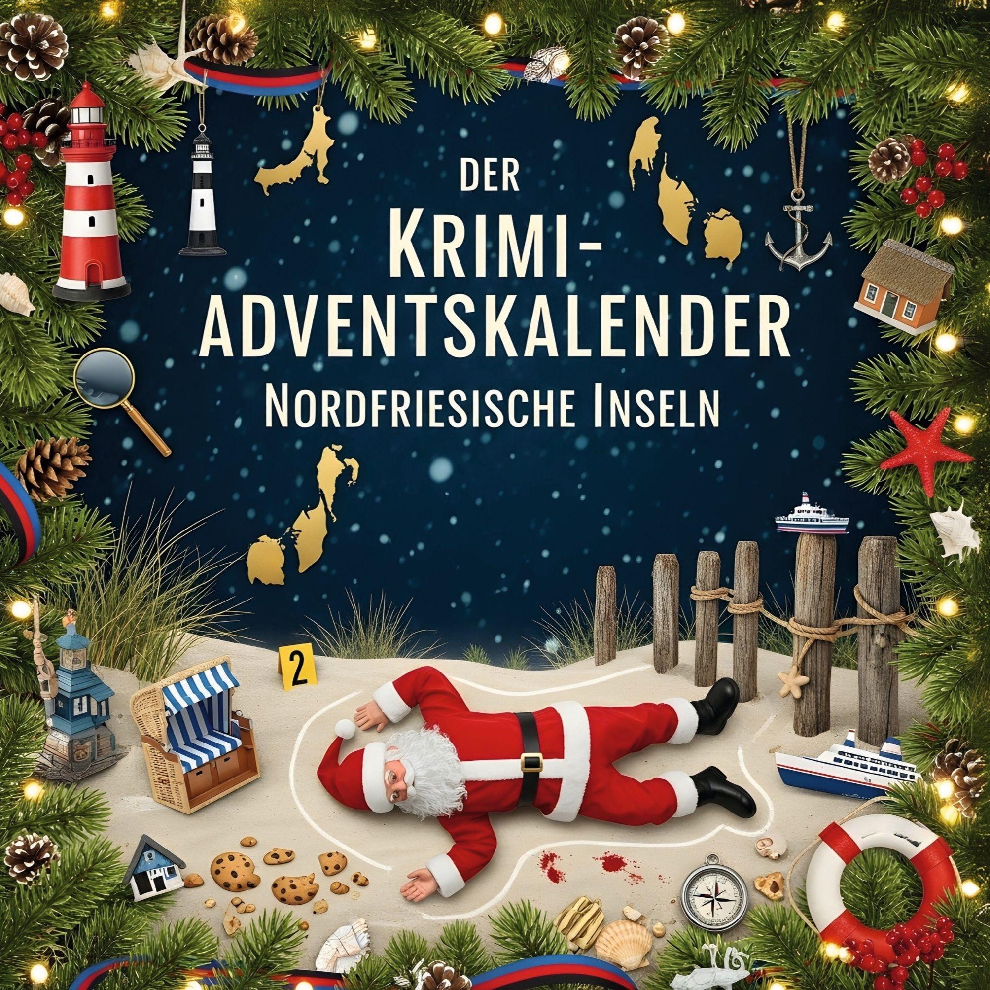 Vorderes Coverbild Der Krimi-Adventskalender Nordfriesische Inseln