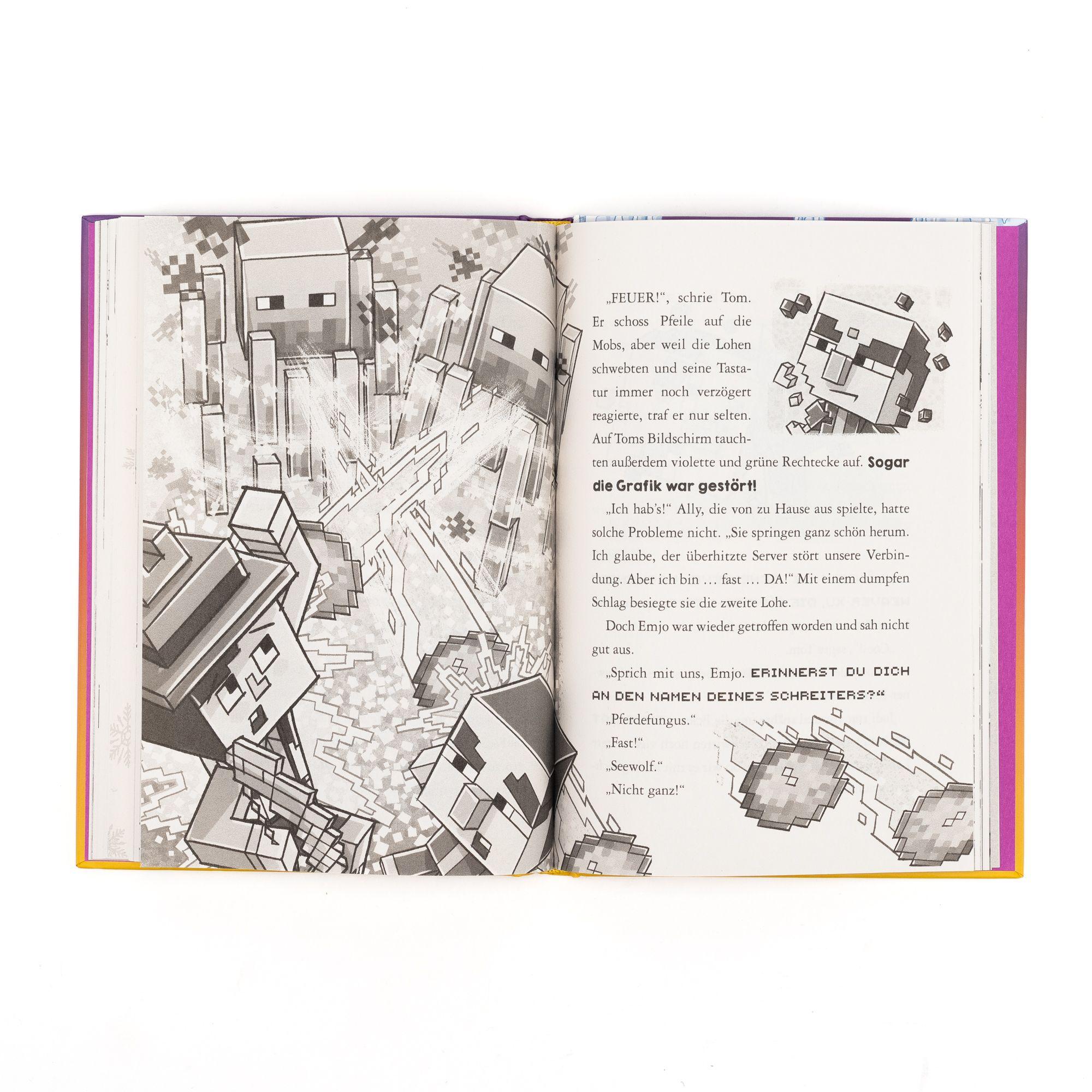 Beispielinhalt (Bild) Minecraft Erste Leseabenteuer. Zwischen Lava und Eis