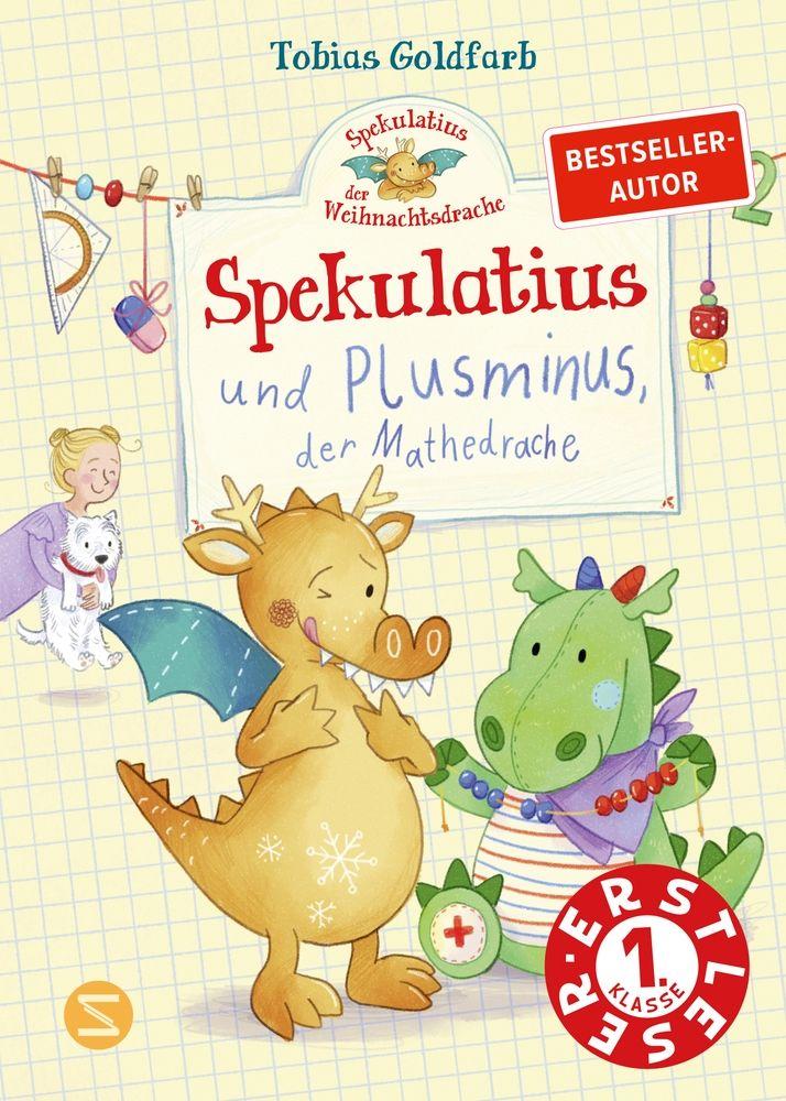 Vorderes Coverbild Spekulatius, der Weihnachtsdrache. Spekulatius und Plusminus, der Mathedrache