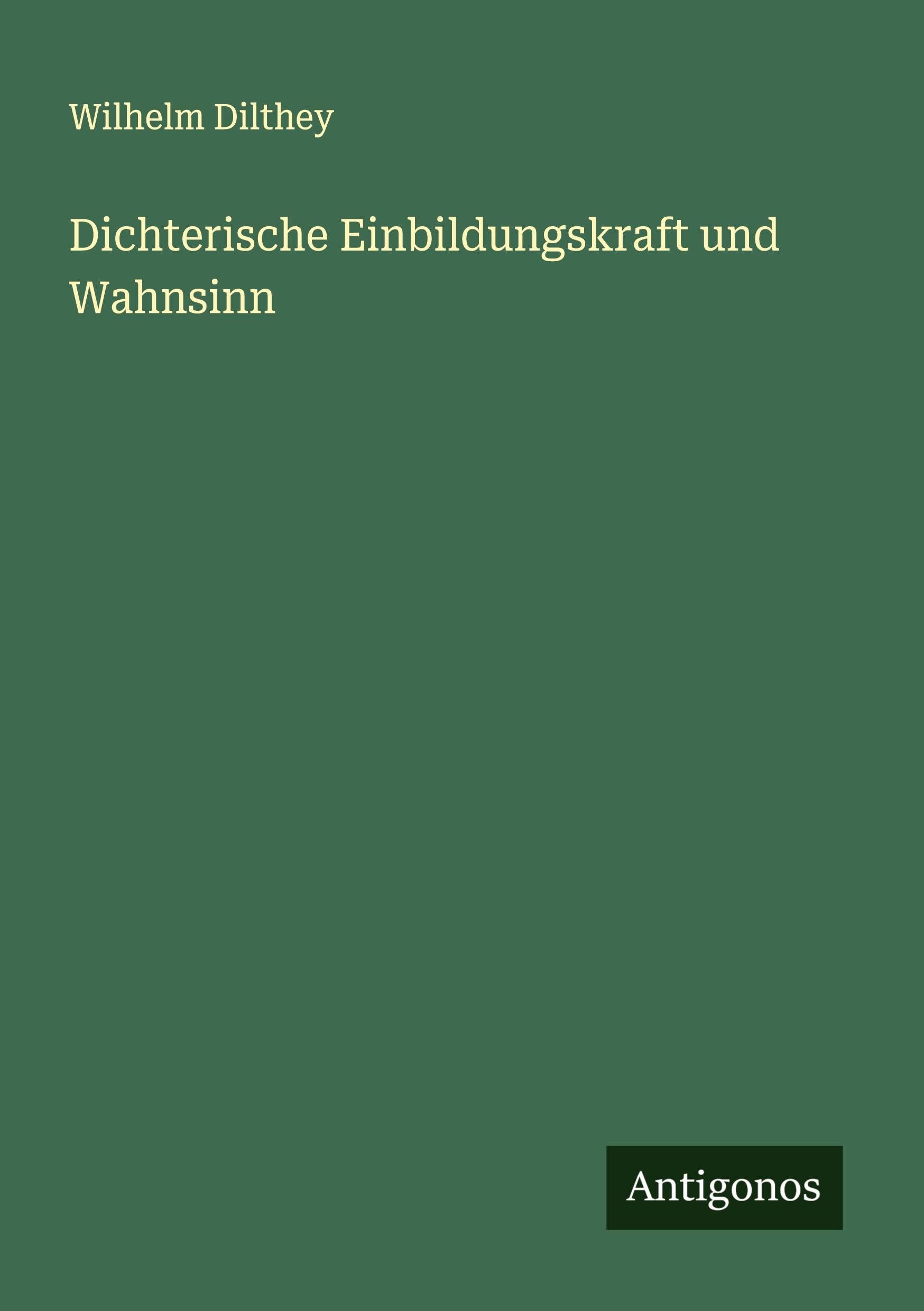 Vorderes Coverbild Dichterische Einbildungskraft und Wahnsinn