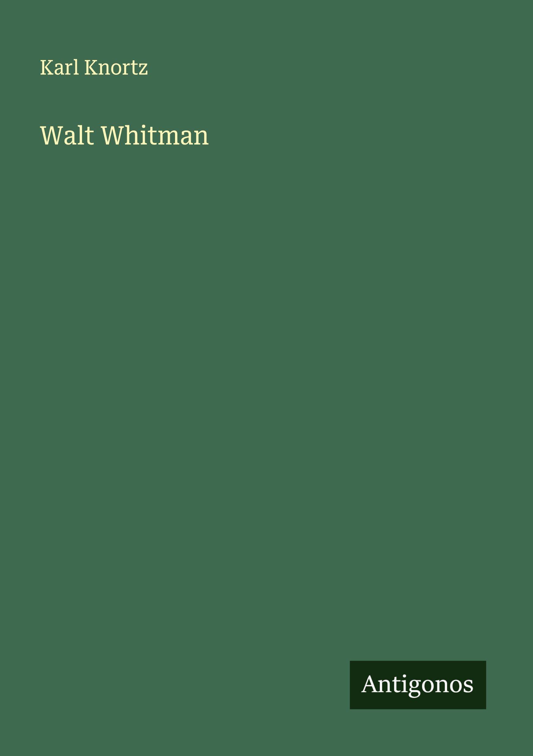 Vorderes Coverbild Walt Whitman