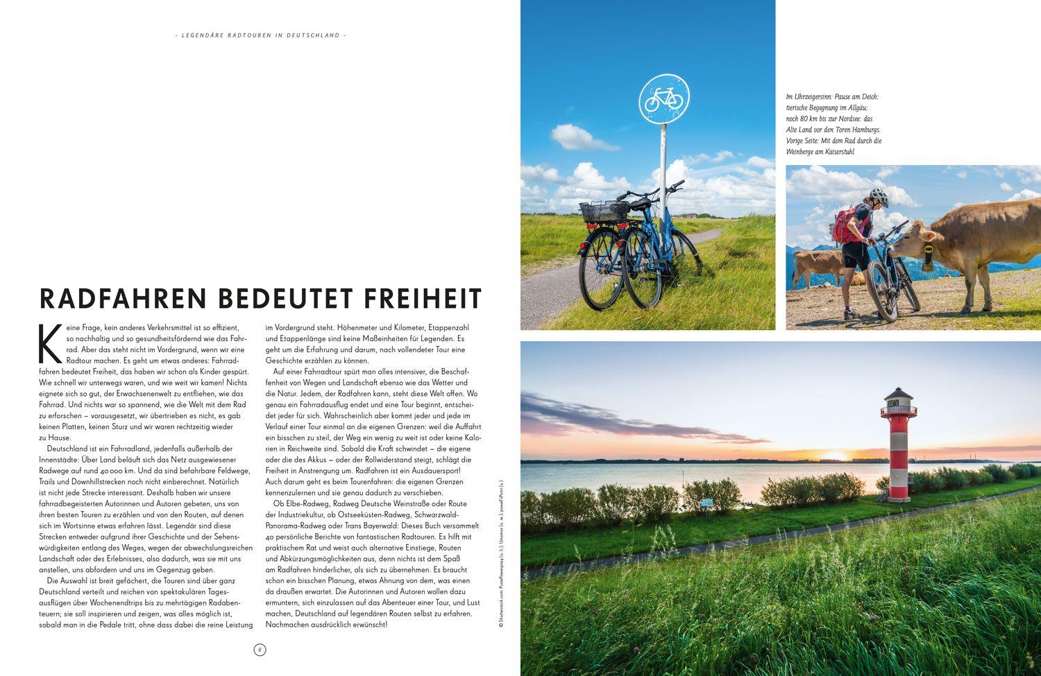 Beispielinhalt (Bild) LONELY PLANET Bildband Legendäre Radtouren in Deutschland