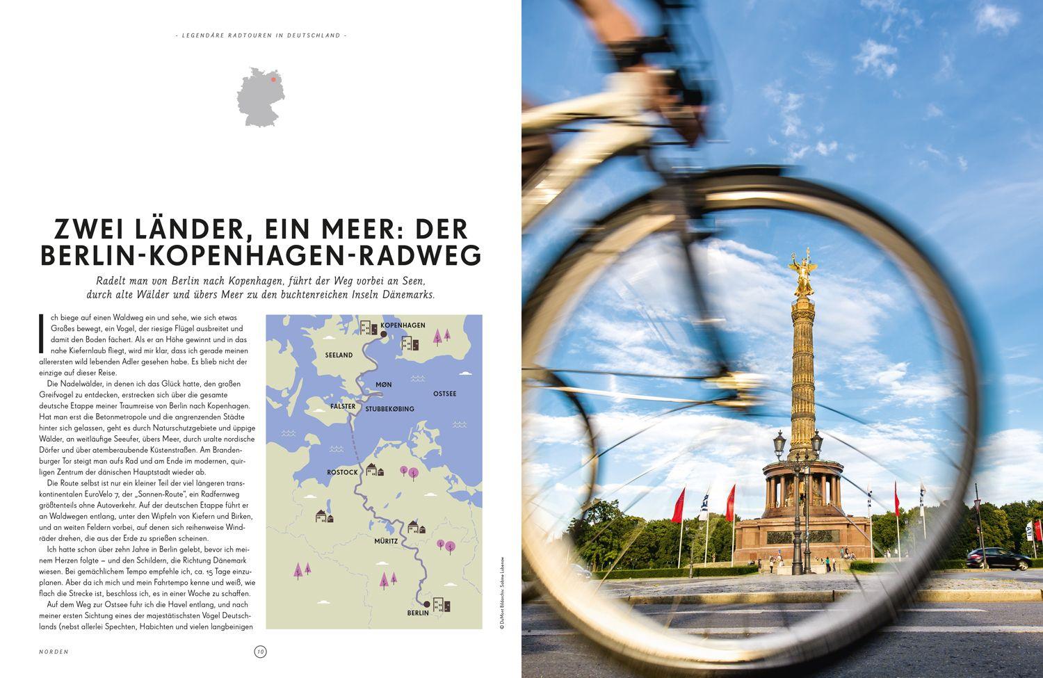 Beispielinhalt (Bild) LONELY PLANET Bildband Legendäre Radtouren in Deutschland