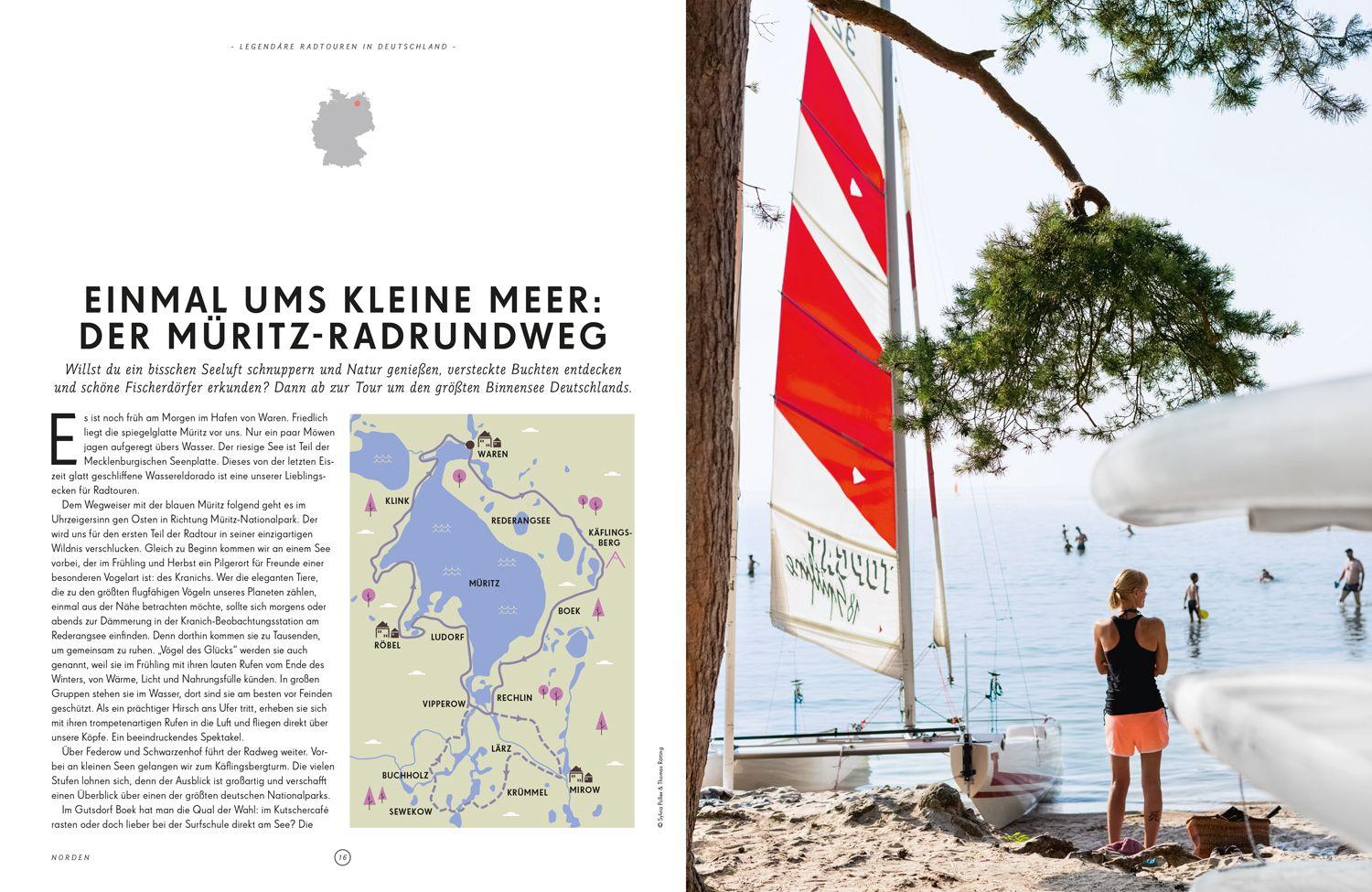 Beispielinhalt (Bild) LONELY PLANET Bildband Legendäre Radtouren in Deutschland