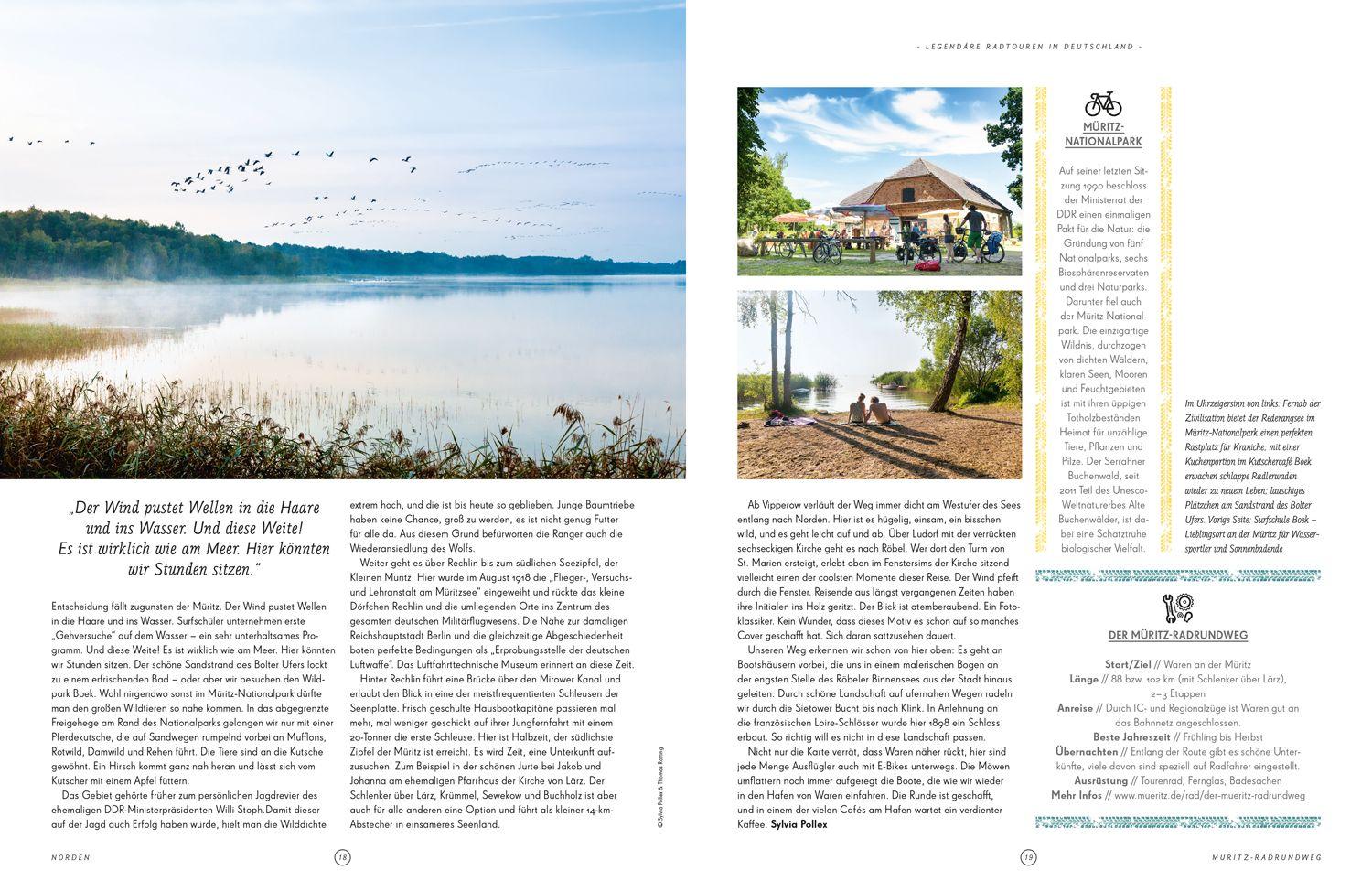 Beispielinhalt (Bild) LONELY PLANET Bildband Legendäre Radtouren in Deutschland
