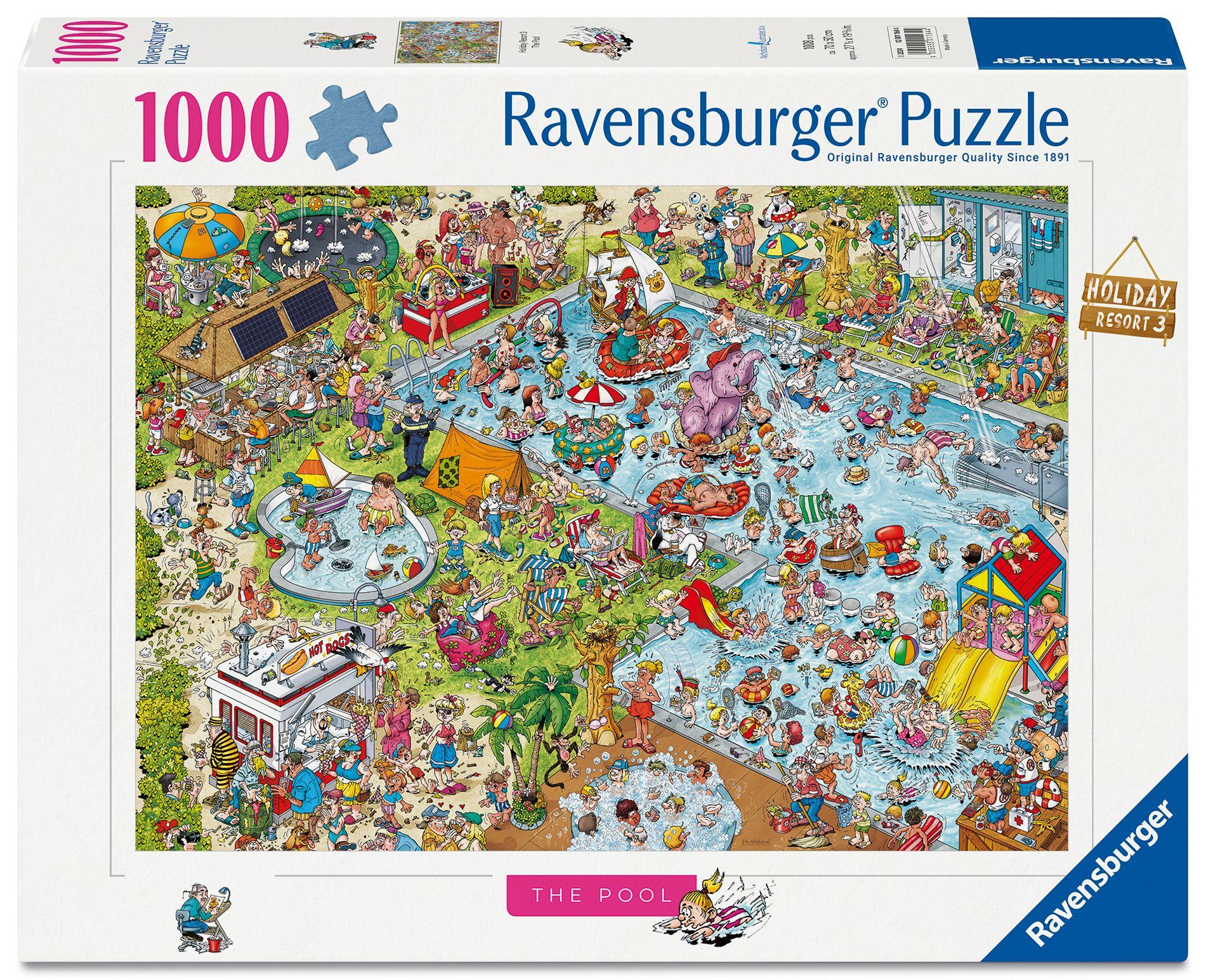Vorderes Coverbild Erwachsenenpuzzle 1000 Teile - Ray Nicholson - Der Pool