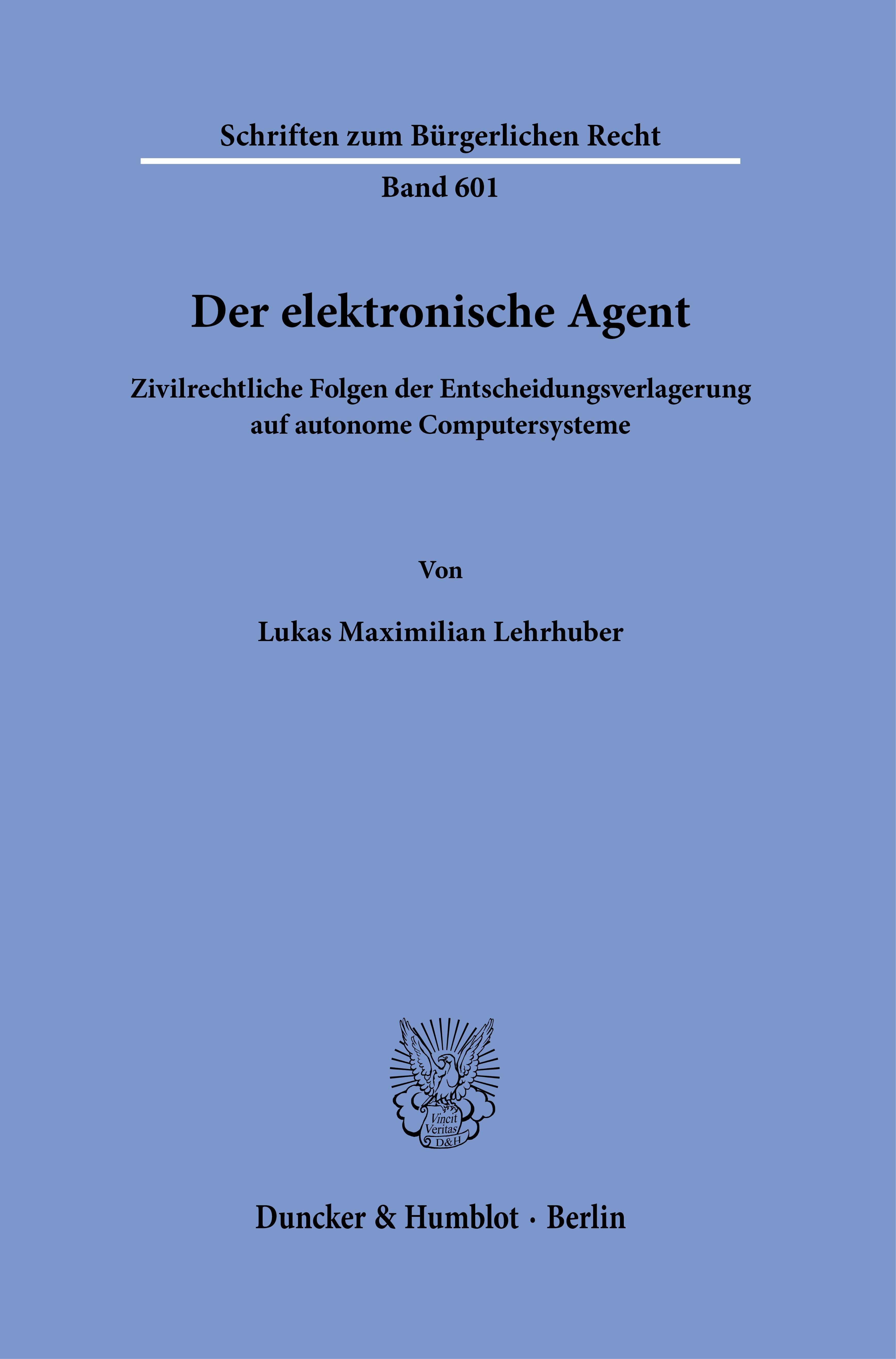 Vorderes Coverbild Der elektronische Agent