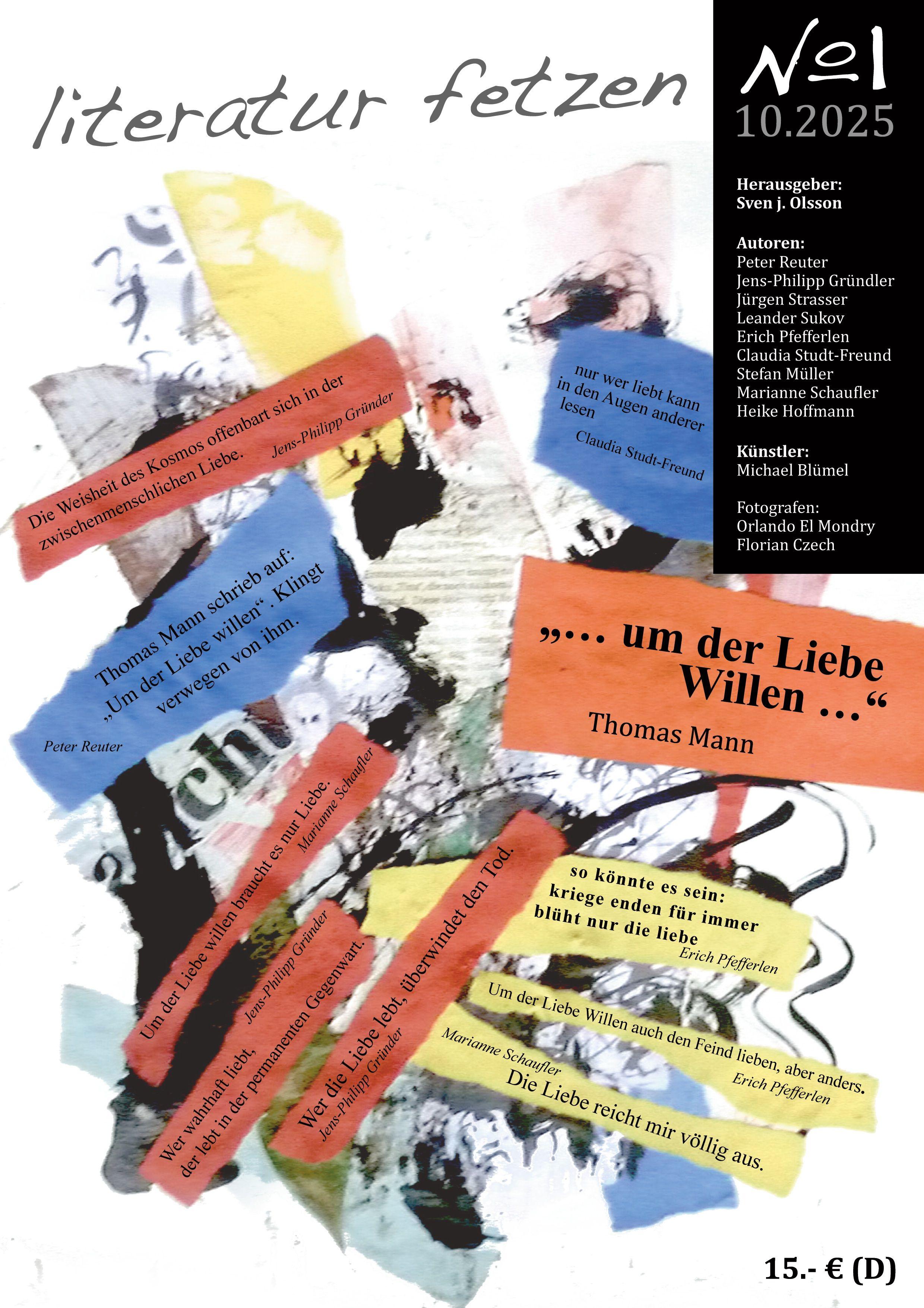 Vorderes Coverbild literatur fetzen - No 1