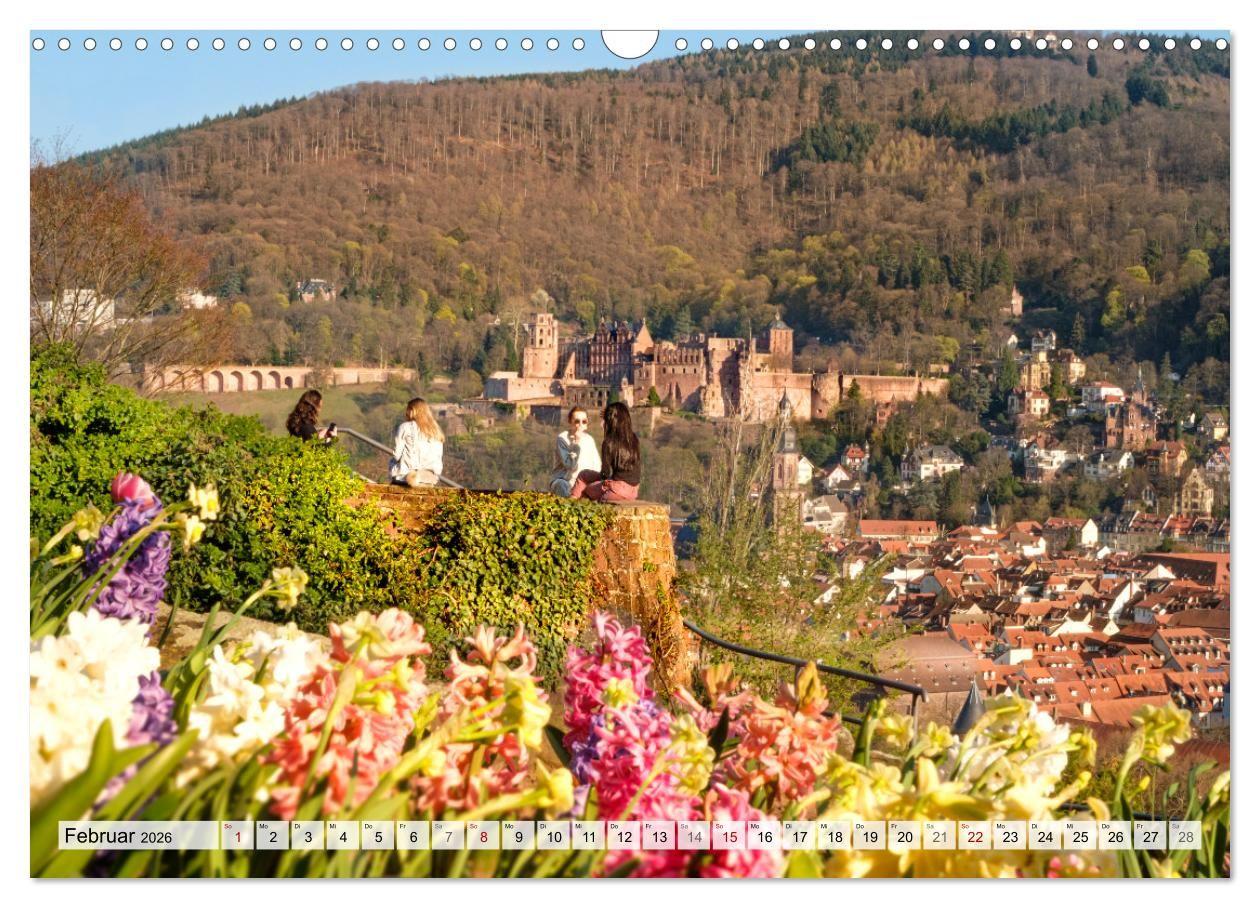 Beispielinhalt (Bild) Romantisches Heidelberg - 12 Traummotive voller Magie und Geschichte (Wandkalender 2026 DIN A3 quer), CALVENDO Monatskalender