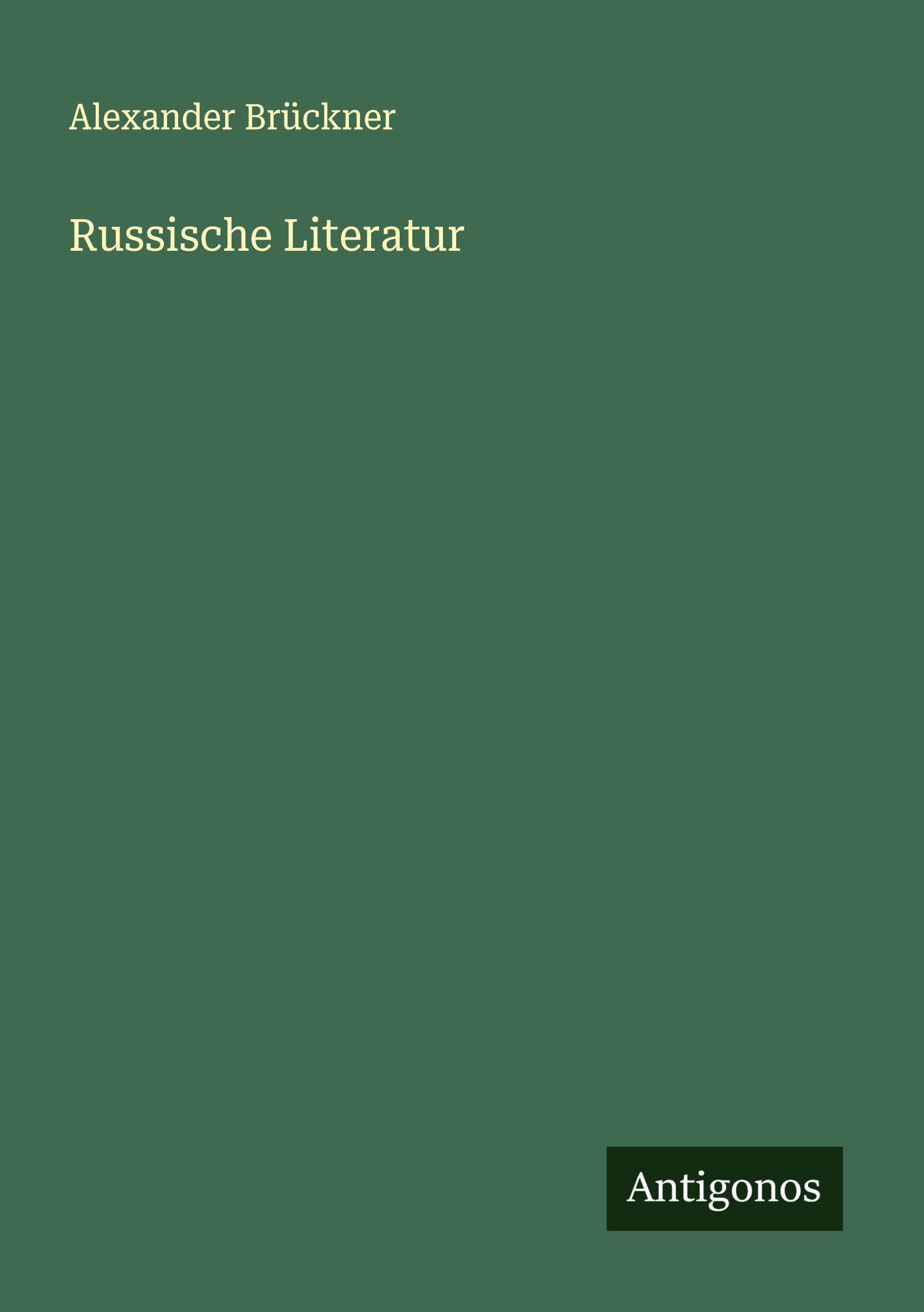 Vorderes Coverbild Russische Literatur