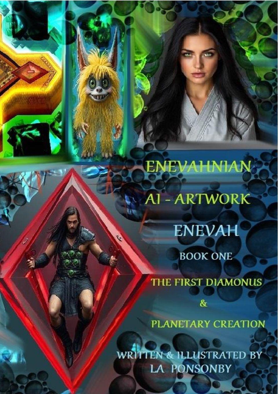 Vorderes Coverbild ENEVAHNIAN ARTWORK - AI  ENEVAH - BOOK ONE - THE FIRST DIAMONUS & PLANETARY CREATION