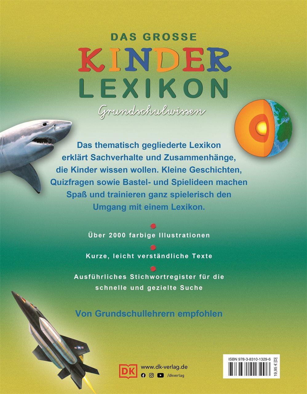 Rückseitencover Das große Kinderlexikon Grundschulwissen