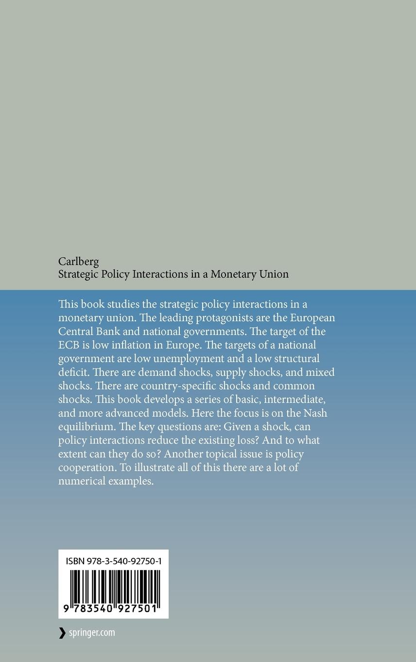 Rückseitencover Strategic Policy Interactions in a Monetary Union