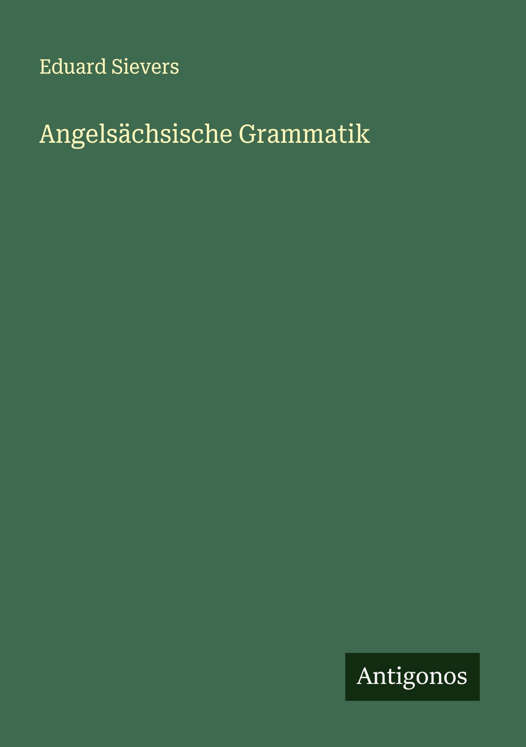 Vorderes Coverbild Angelsächsische Grammatik