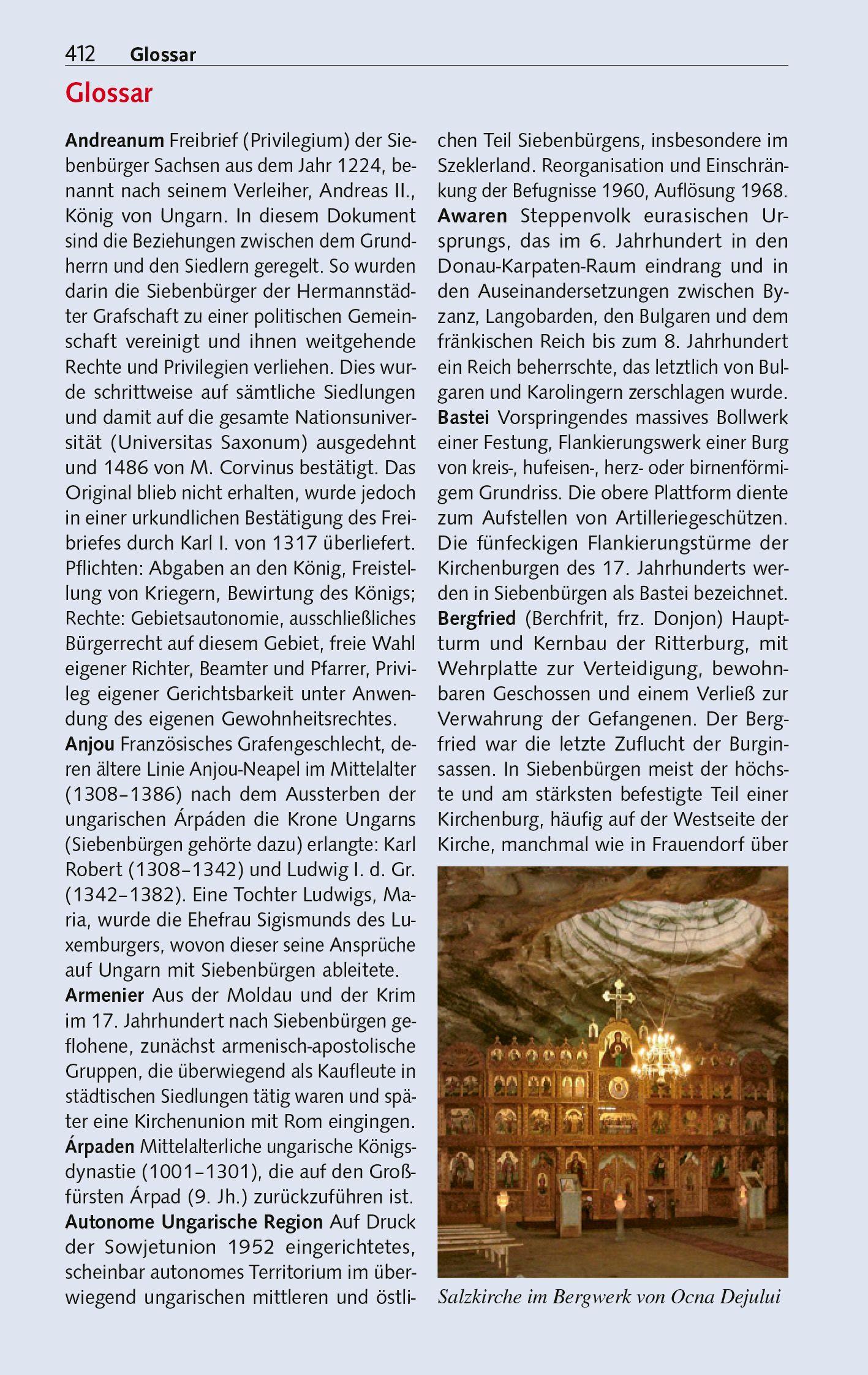 Beispielinhalt (Bild) TRESCHER Reiseführer Siebenbürgen