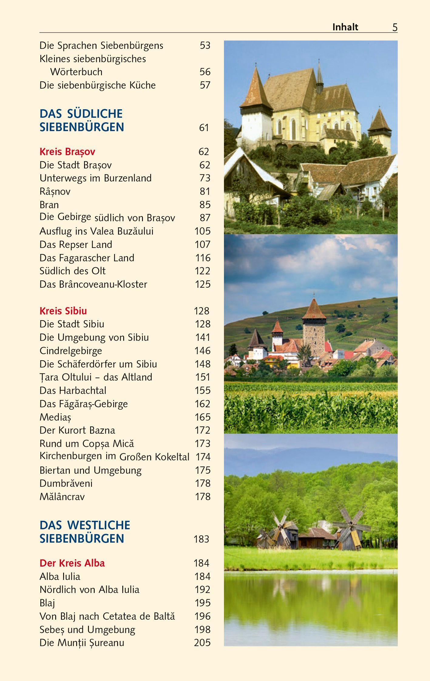 Beispielinhalt (Bild) TRESCHER Reiseführer Siebenbürgen