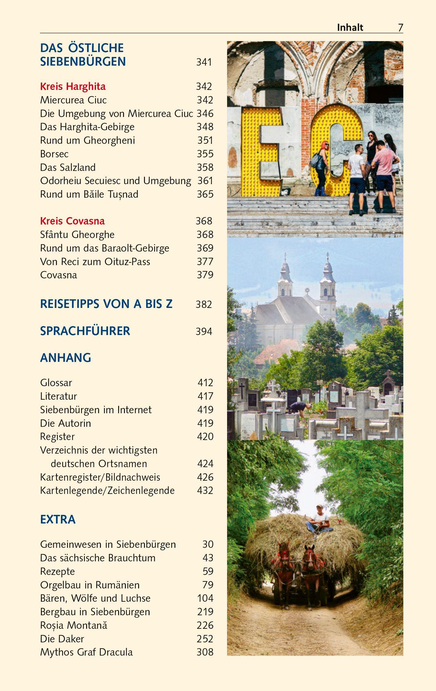 Beispielinhalt (Bild) TRESCHER Reiseführer Siebenbürgen