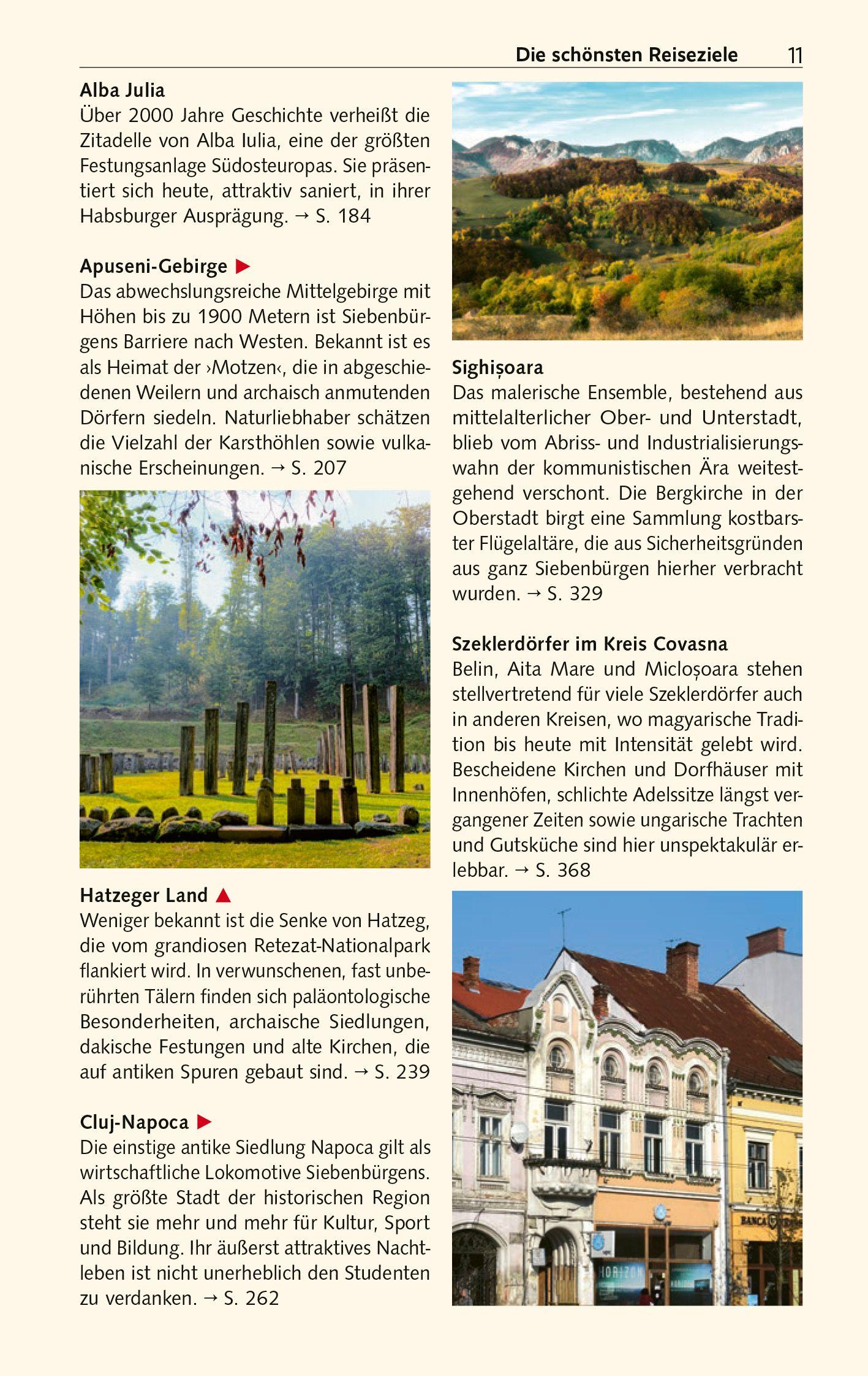 Beispielinhalt (Bild) TRESCHER Reiseführer Siebenbürgen